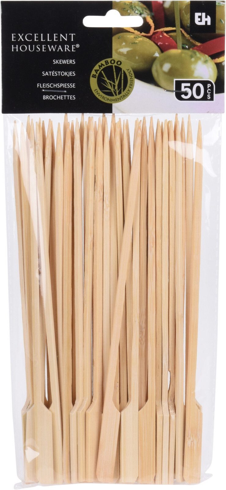 Koopman Schaschlikspieße Grillspieße Partyspieße Bambusspieße (Set, 250-St., Packung), 250tlg, Bambus, Nachhaltig, 20cm lang, eckige Form