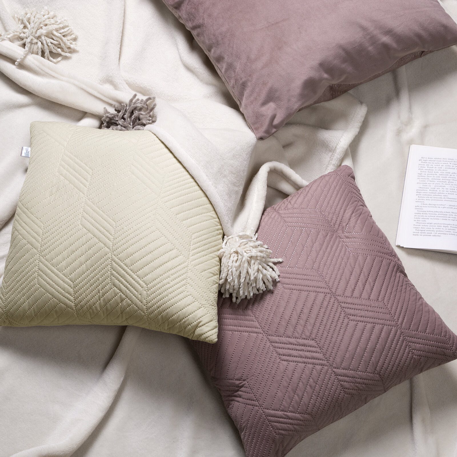 Design91 Kissenbezüge BONI, Gesteppte Sofakissen Kissenhülle günstig online kaufen
