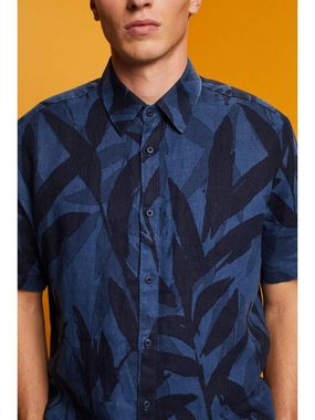 Esprit Collection Businesshemd Gemustertes Kurzarm-Hemd, 100% Baumwolle