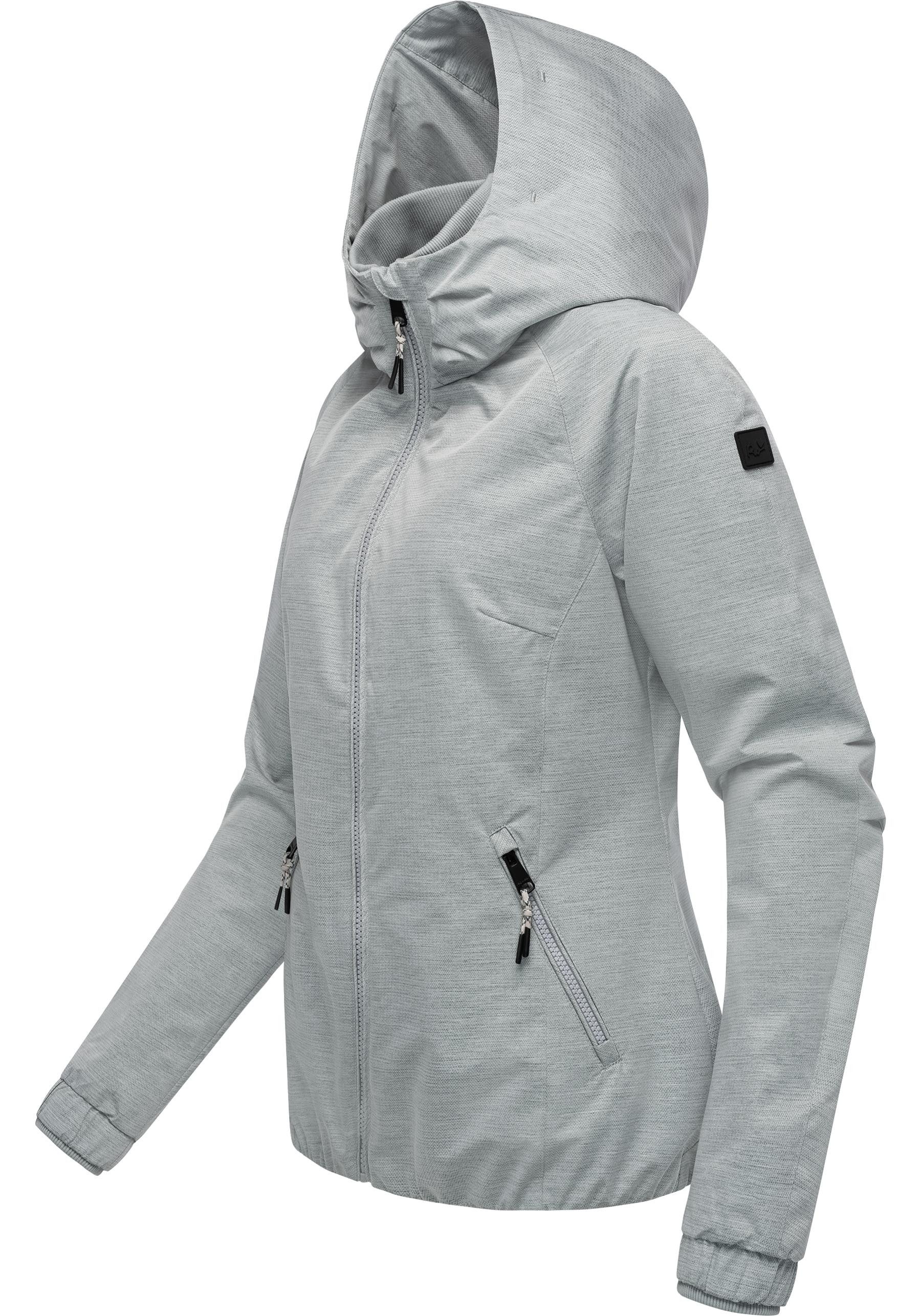 Ragwear Outdoorjacke Dizzie Tech Wasserdichte Damen Übergangsjacke mit großer Kapuze