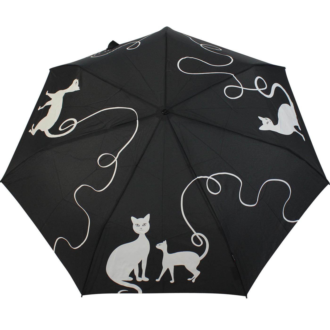 Knirps® Taschenregenschirm Slim Duomatic mit Auf-Zu-Automatik - kitty, immer mit dabei, passt in jede Tasche – Bild 4 von 5