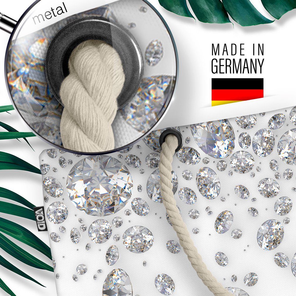 VOID Strandtasche (1-tlg), Diamanten Steine Schmuck Diamanten Steine Schmuck Edelstein Weiß Kara