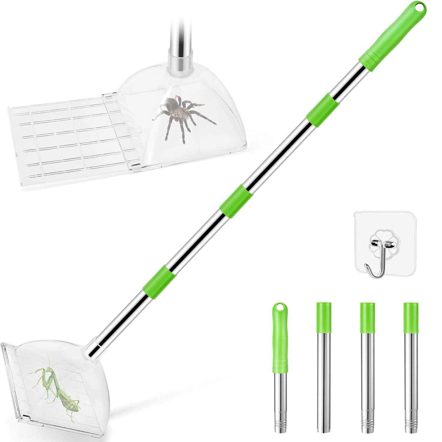 Refined Living Insektenfalle Spinnenfänger Mit Langem Griff, Lebend Spider Catcher, insektenfänger, Ultimativer Spinnenfänger, zum Sicheren Fangen und Freilassen