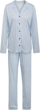 CALIDA Pyjama Sweet Dreams (2 tlg) durchgeknöpft, Reverskragen, gestreift