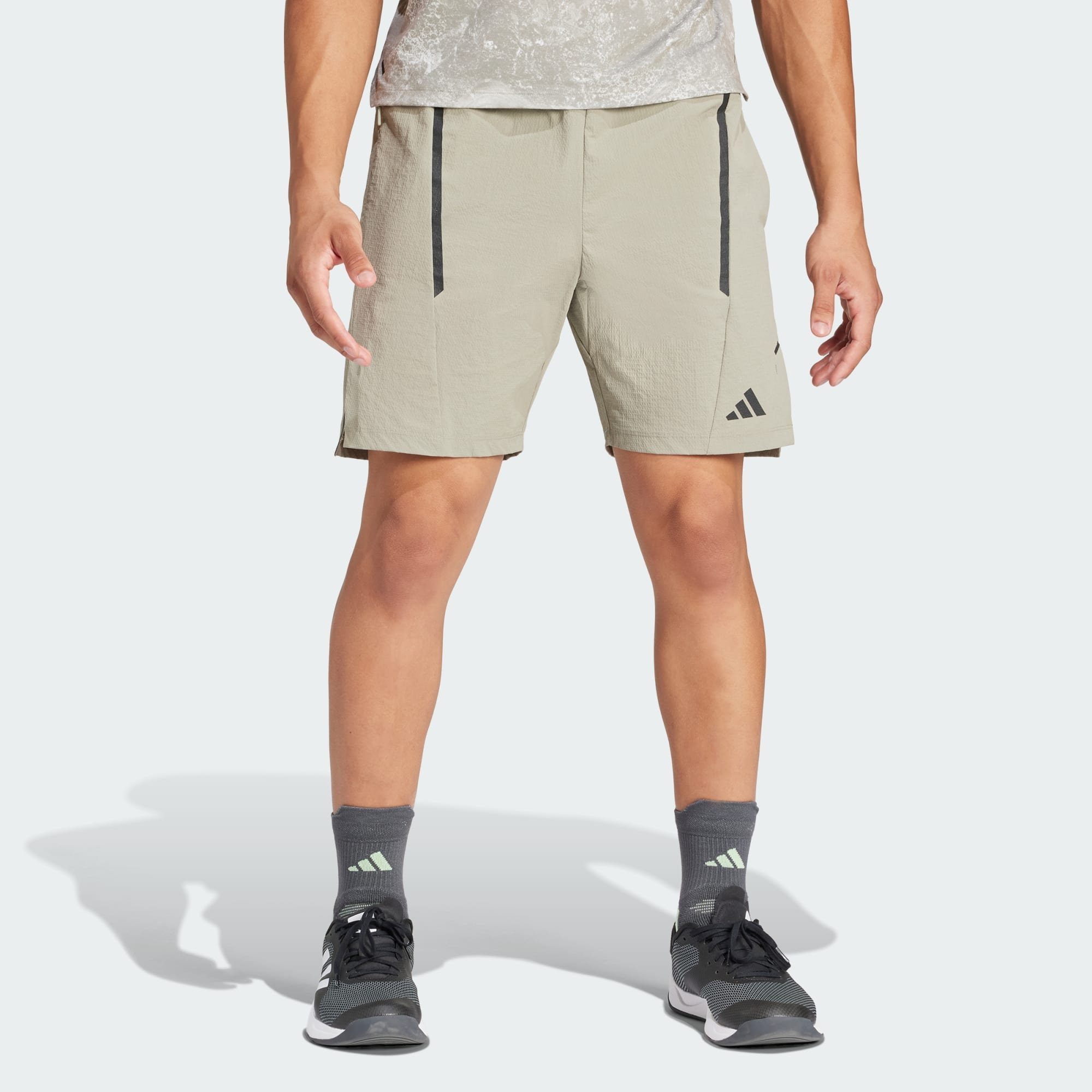 adidas Performance Funktionsshorts DESIGNED FOR TRAINING ADISTRONG WORKOUT SHORTS Silver Pebble / Black