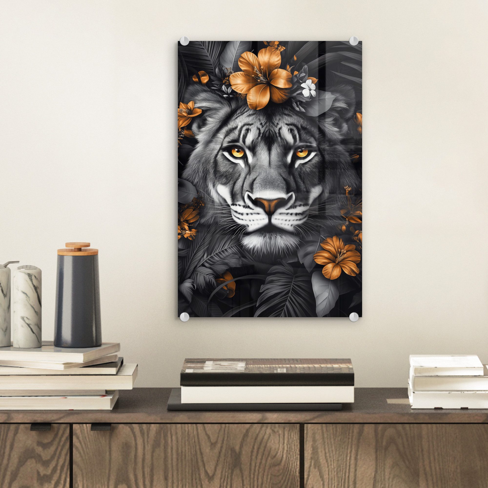 MuchoWow Acrylglasbild Tiger - Schwarz und günstig online kaufen