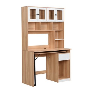 BlingBin Arbeitstisch Computertisch Regal-Schreibtisch Schrankschreibtisch (1er Set, 1-St., 1 Tisch), 180cm