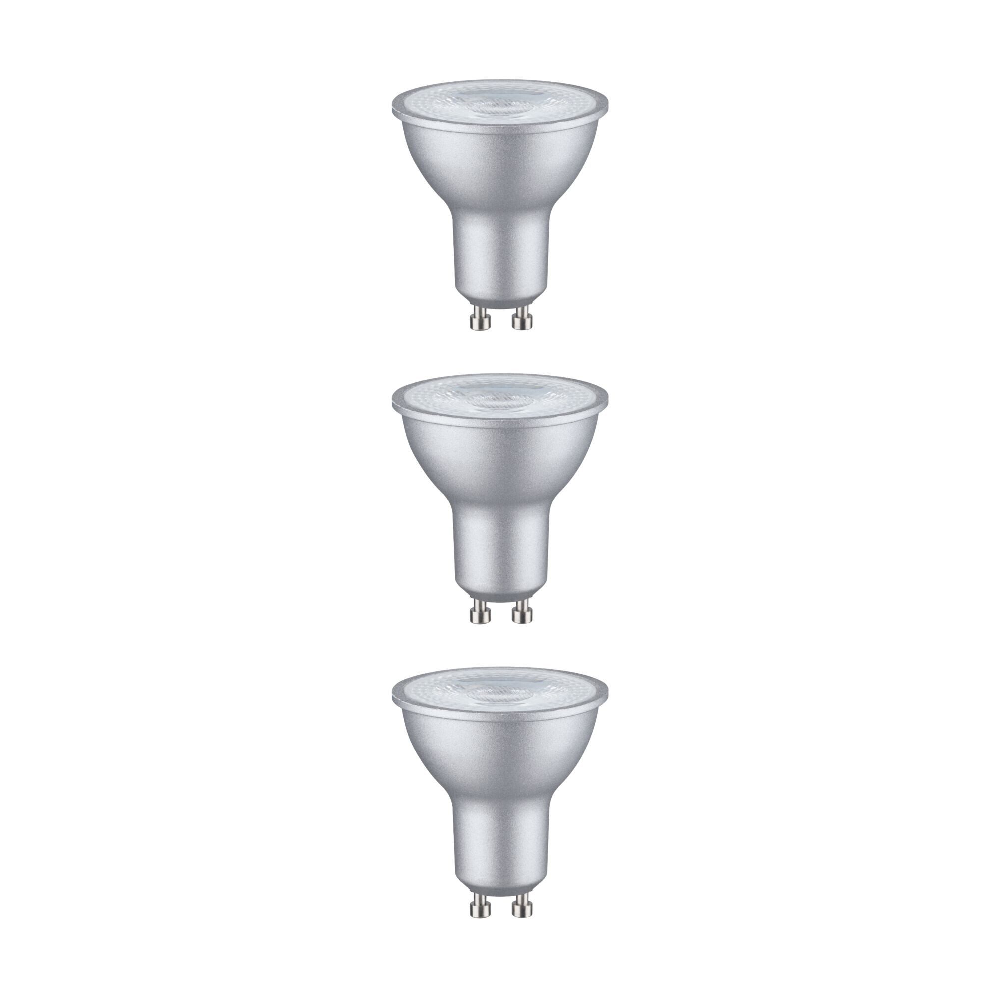 Paulmann LED-Leuchtmittel Set Standard 230V LED Reflektor GU10 3er-Set 3x460lm 3x7W 2700K dimmba, GU10, 3 St.