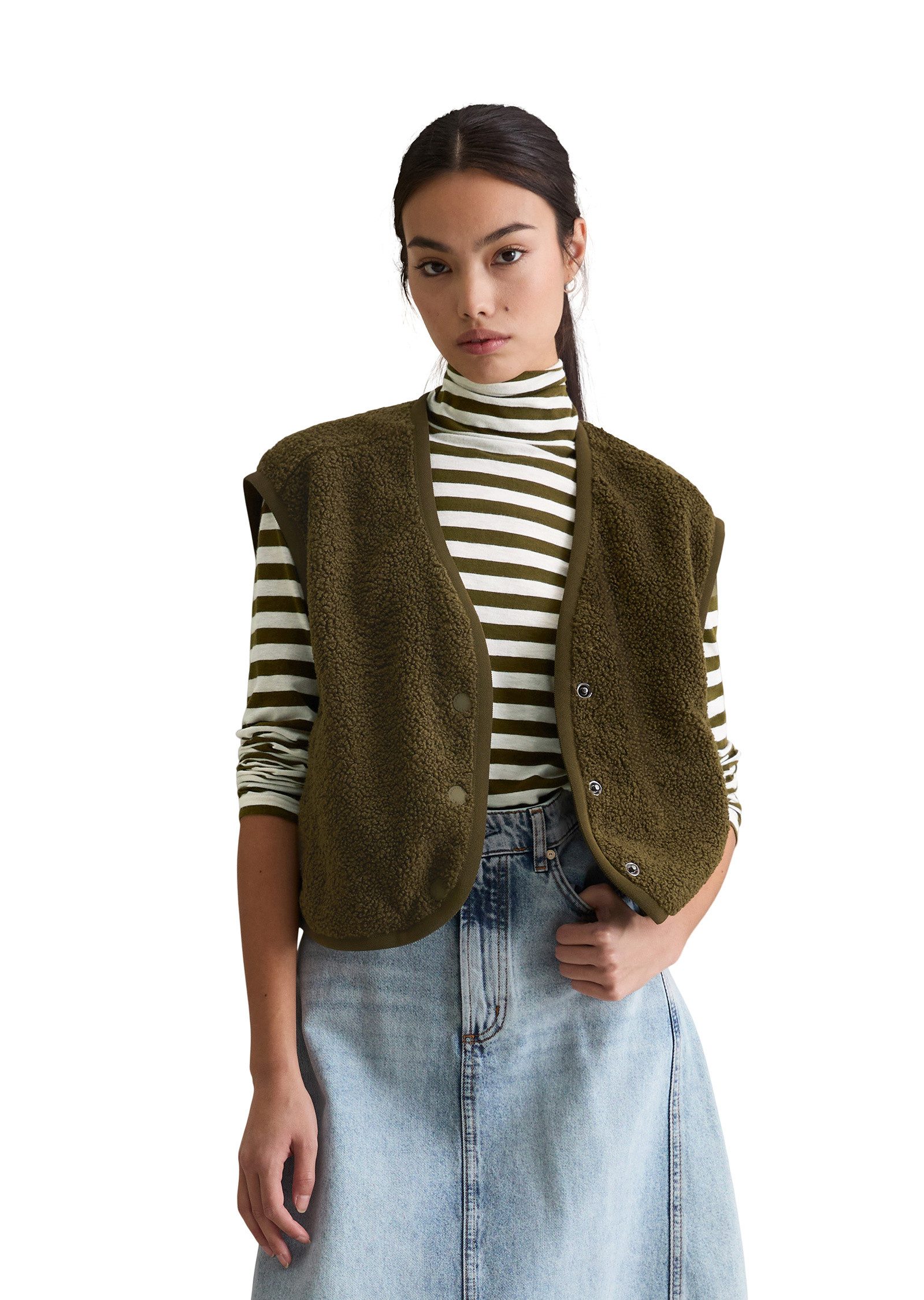 Sweatweste aus recyceltem Polyester