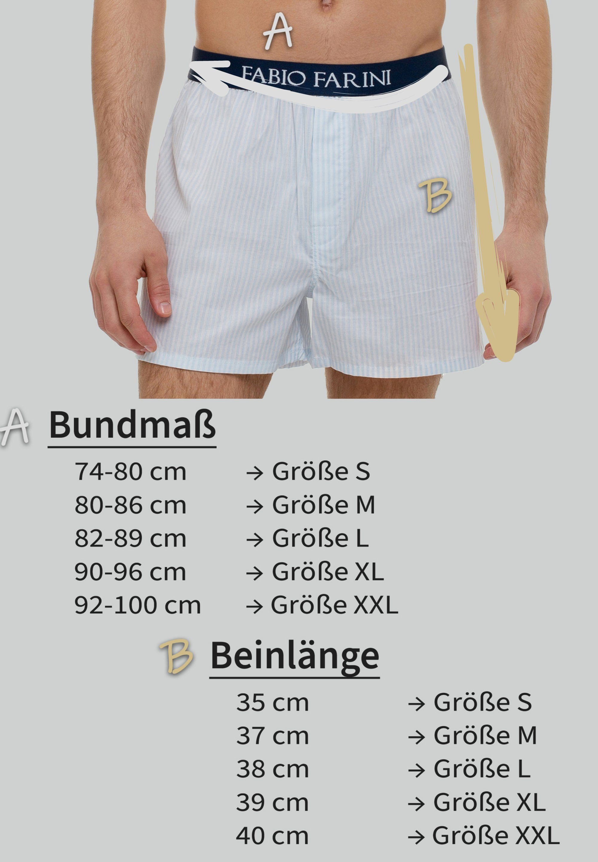 Fabio Farini Webboxer Herren Unterhosen - Männer Boxershorts (8-St) bequeme, weite Passform, zufällig ausgewählte Farben
