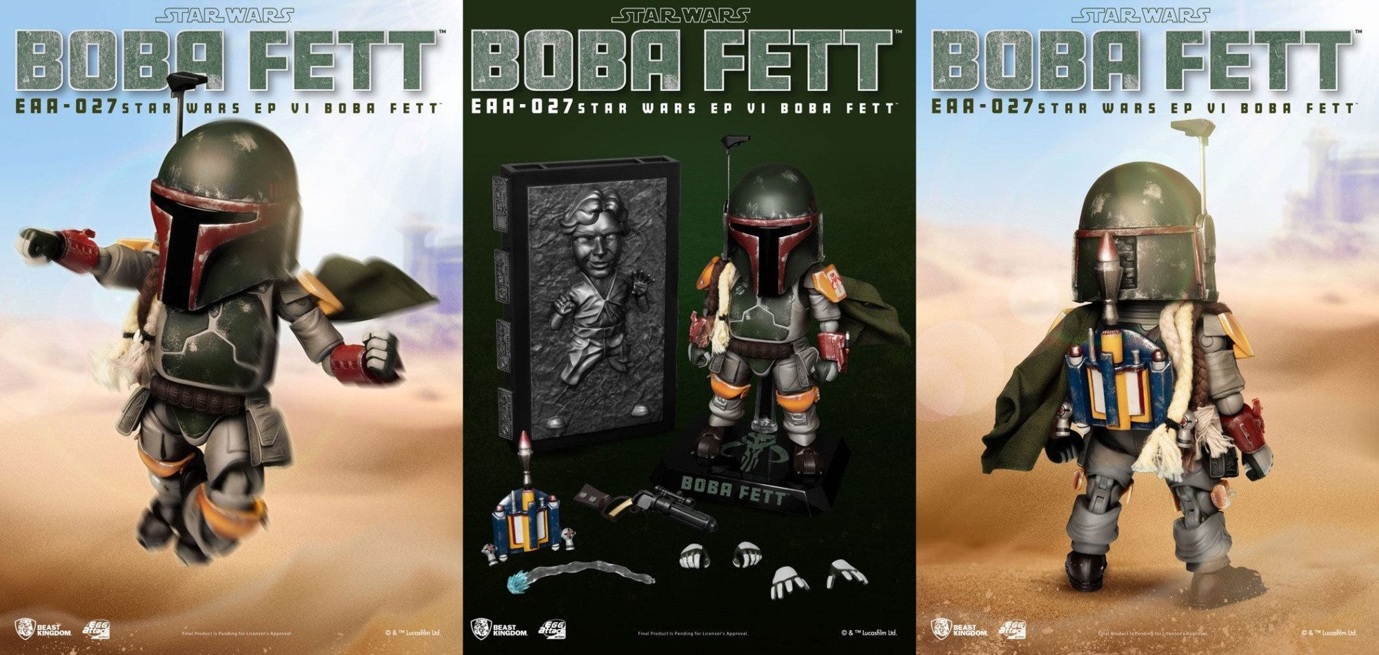 Beast Kingdom Toys Actionfigur EAA-027 Star Wars Episode VI Egg Attack Boba Fett 16 cm Actionfigur