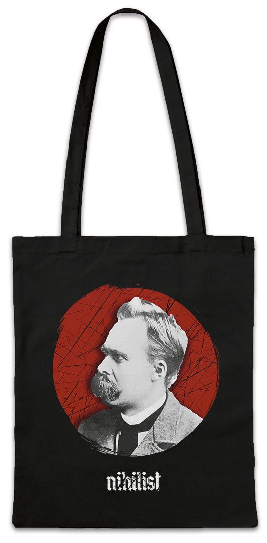 Urban Backwoods Beuteltasche Nietzsche Nihilist Stofftasche Friedrich Gott Tot Nihilismus Nihilism (1-tlg), Philosoph Zarathustra Antichrist Übermensch
