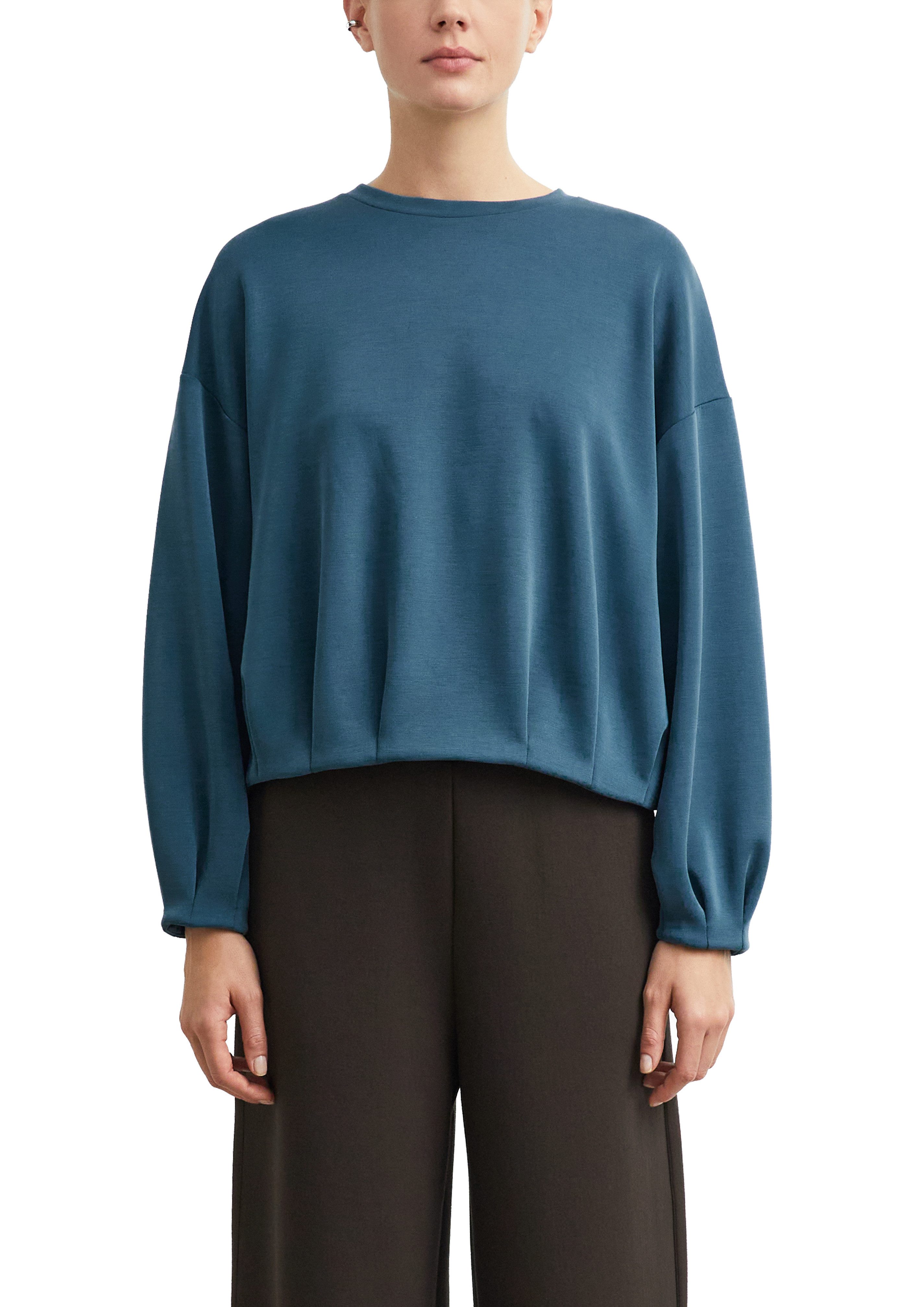 comma Sweater mit elastischem Bund / Viskose-Stretch