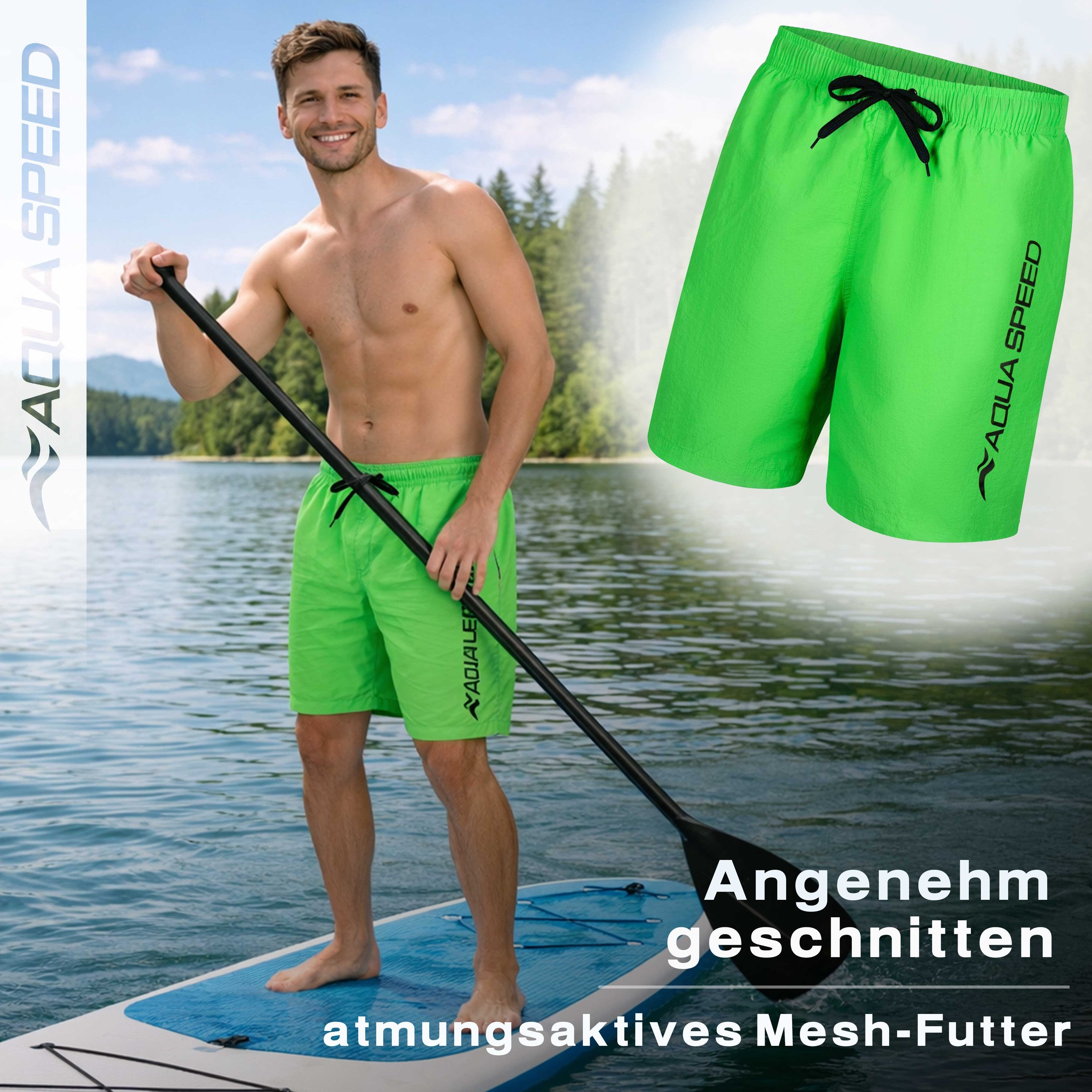 Aqua Speed Boardshorts (OWEN Badeshorts Schwimmhose Strandhose Badehose Männer) Komfortable Verarbeitung unterstützt zuverlässiges Tragen im Sommer