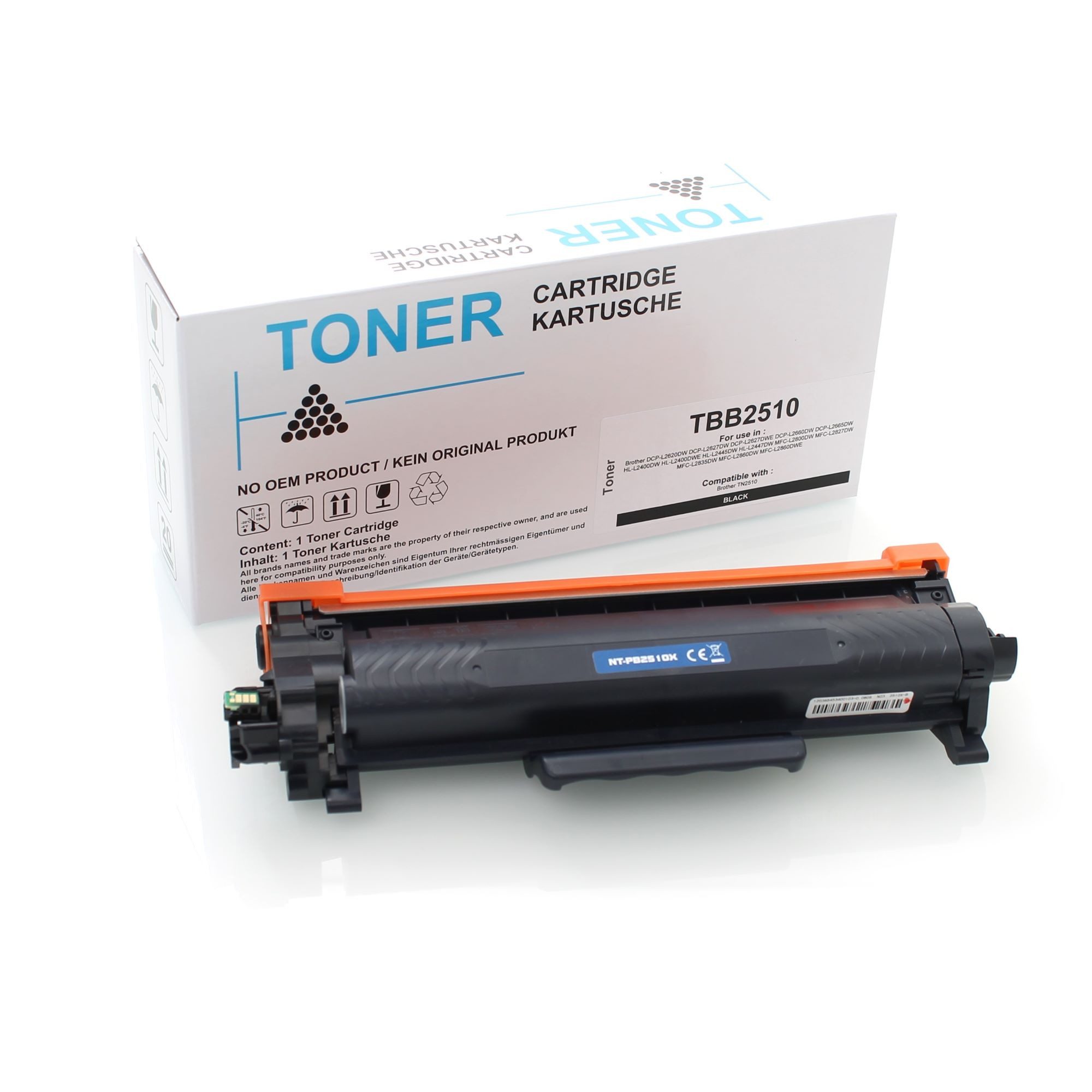 ABC Tonerkartusche, (Toner für Brother TN2510 HL-L2400DW HL-L2400DWE HL-L2445DW, Brother DCP-L2620DW DCP-L2627DW DCP-L2627DWE DCP-L2660DW DCP-L2665DW H), L-L2400DW HL-L2400DWE HL-L2445DW HL-L2447DW MFC-L2800DW MFC-L2827DW MF