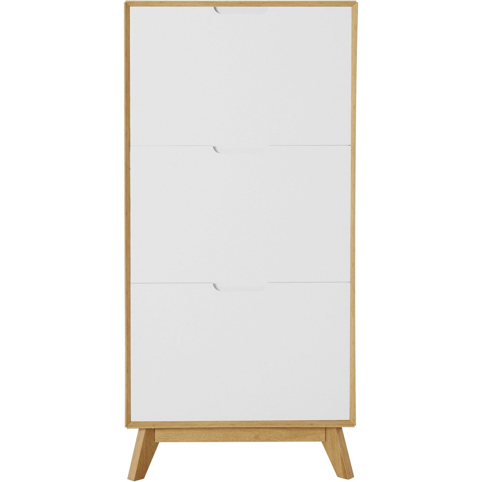 freiraum Schuhkipper Essen, in Eiche-Dekor / Weiß - 60x125x24cm (BxHxT)