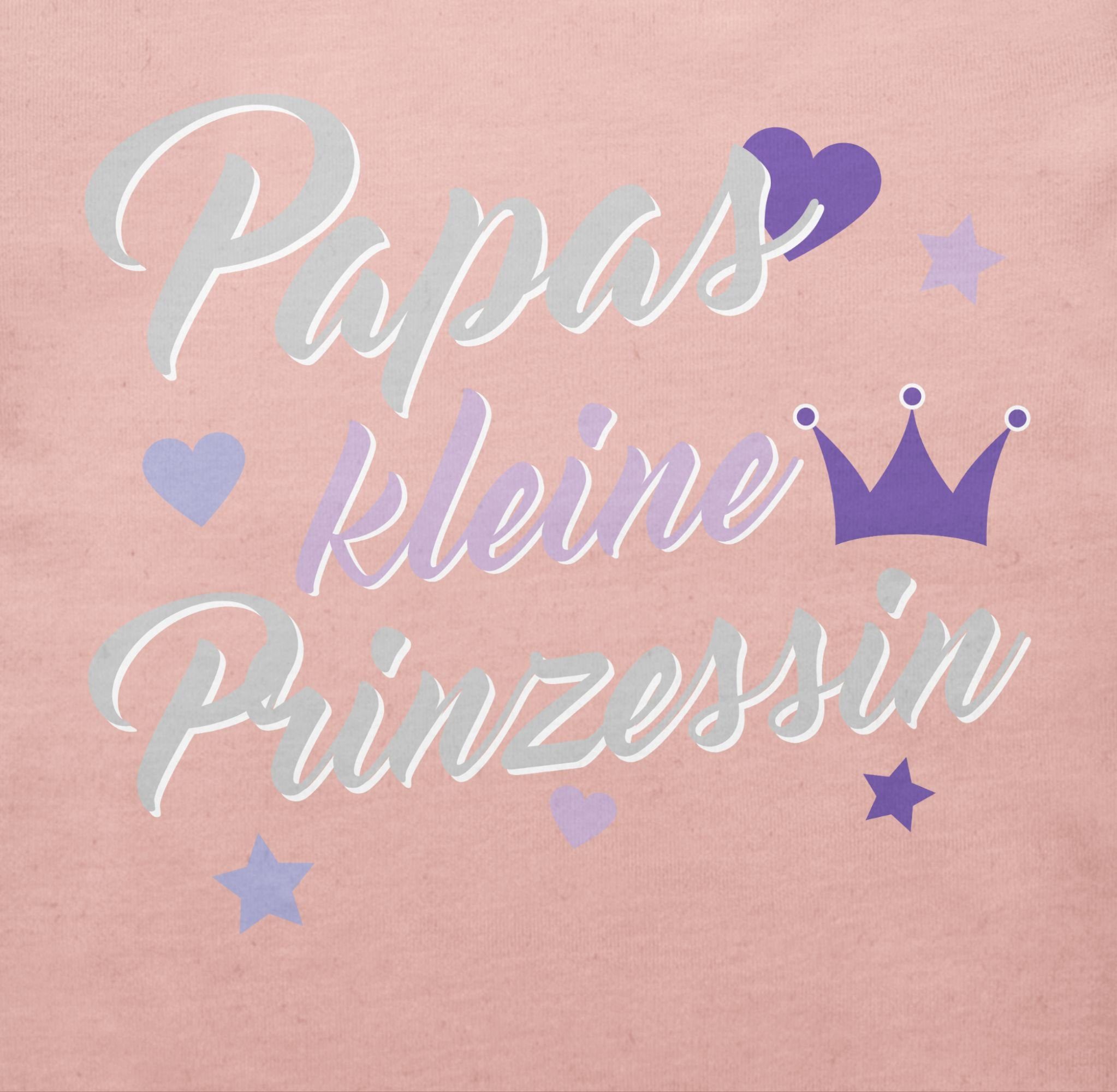 Shirtracer T-Shirt Papas kleine Geschenk Vatertag Prinzessin Baby Babyrosa 3