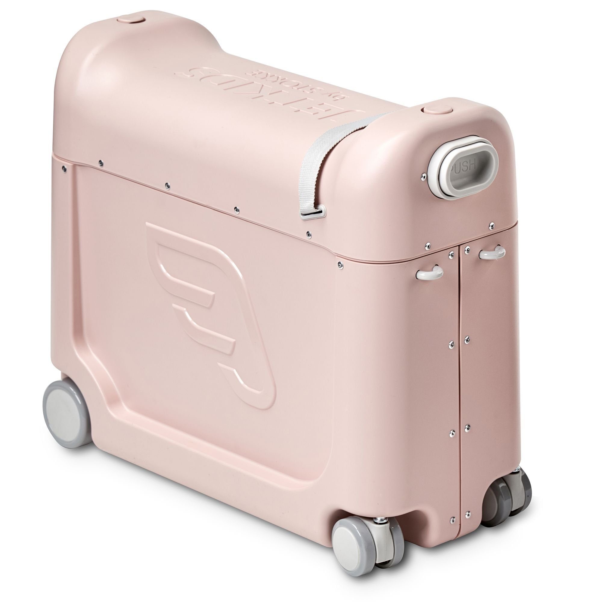 4 ABS pink BedBox, Rollen, Jetkids Kinderkoffer Stokke