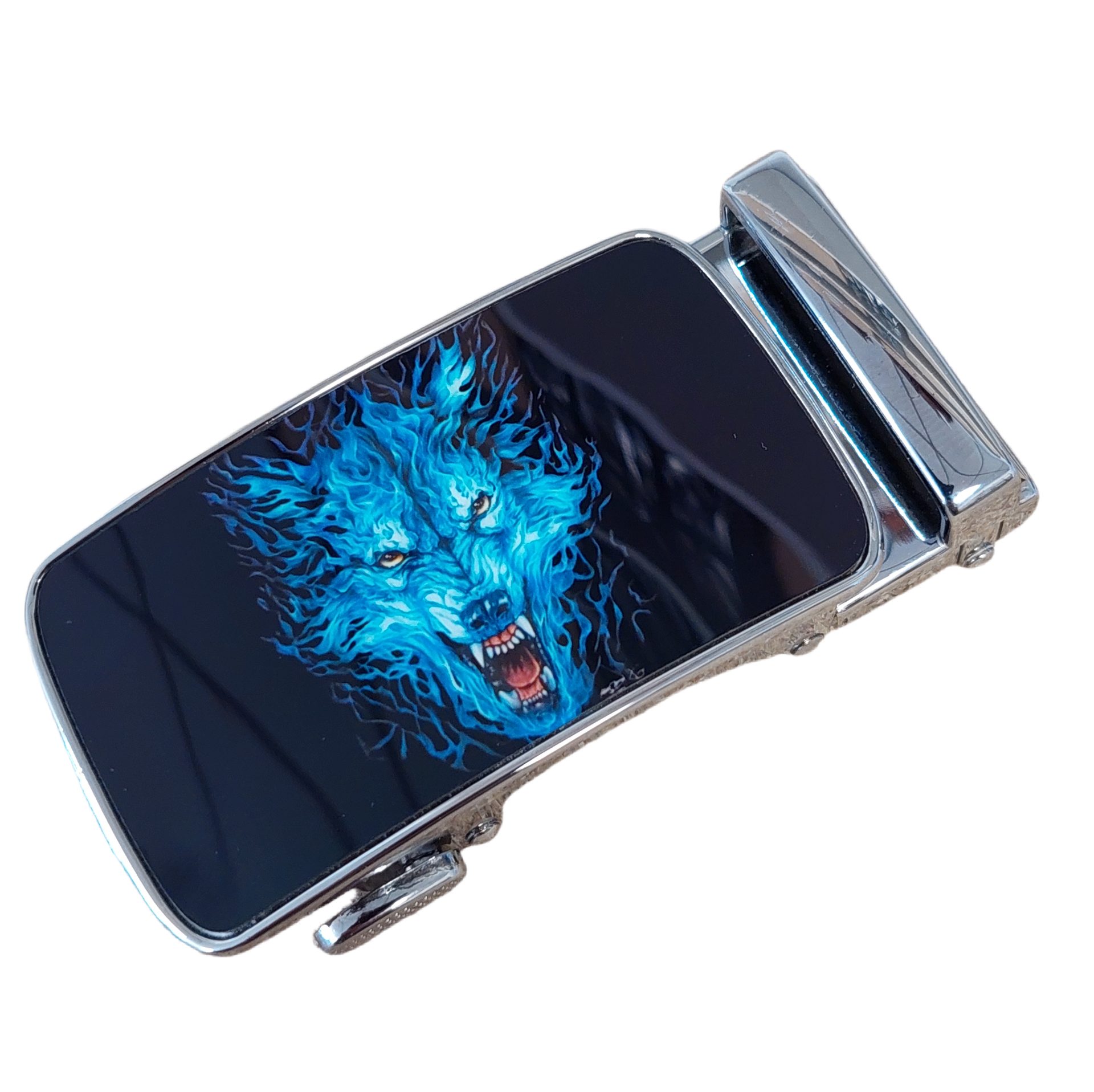 Ware aus aller Welt Gürtelschnalle Automatik Schnalle für Automatik Gürtel Klickschnalle Wolf Motiv (1-St)