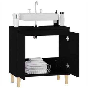 DOTMALL Waschbeckenunterschrank Waschbeckenunterschrank , Schwarz , 58x33x60 cm , Holzwerkstoff