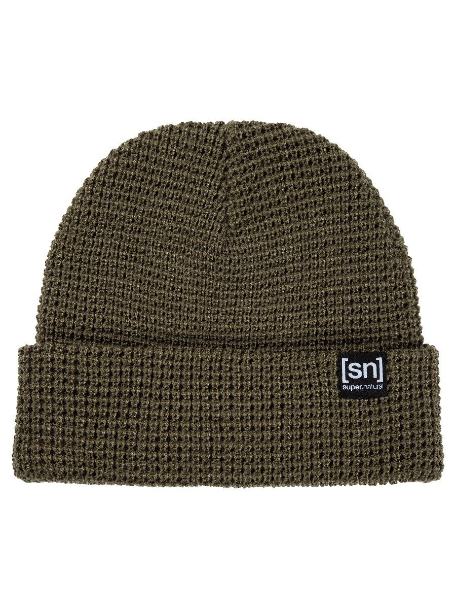 SUPER.NATURAL Beanie Wintermütze City (Merinowolle, ideale Thermoregulation) avocado grün