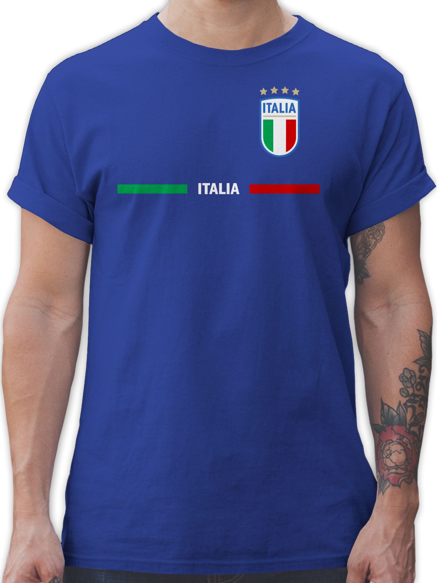 Shirtracer T-Shirt Italien Trikot Wappen, Italia mit Stolz, Italienisches Fan-Motiv 2026 Fussball WM Fanartikel