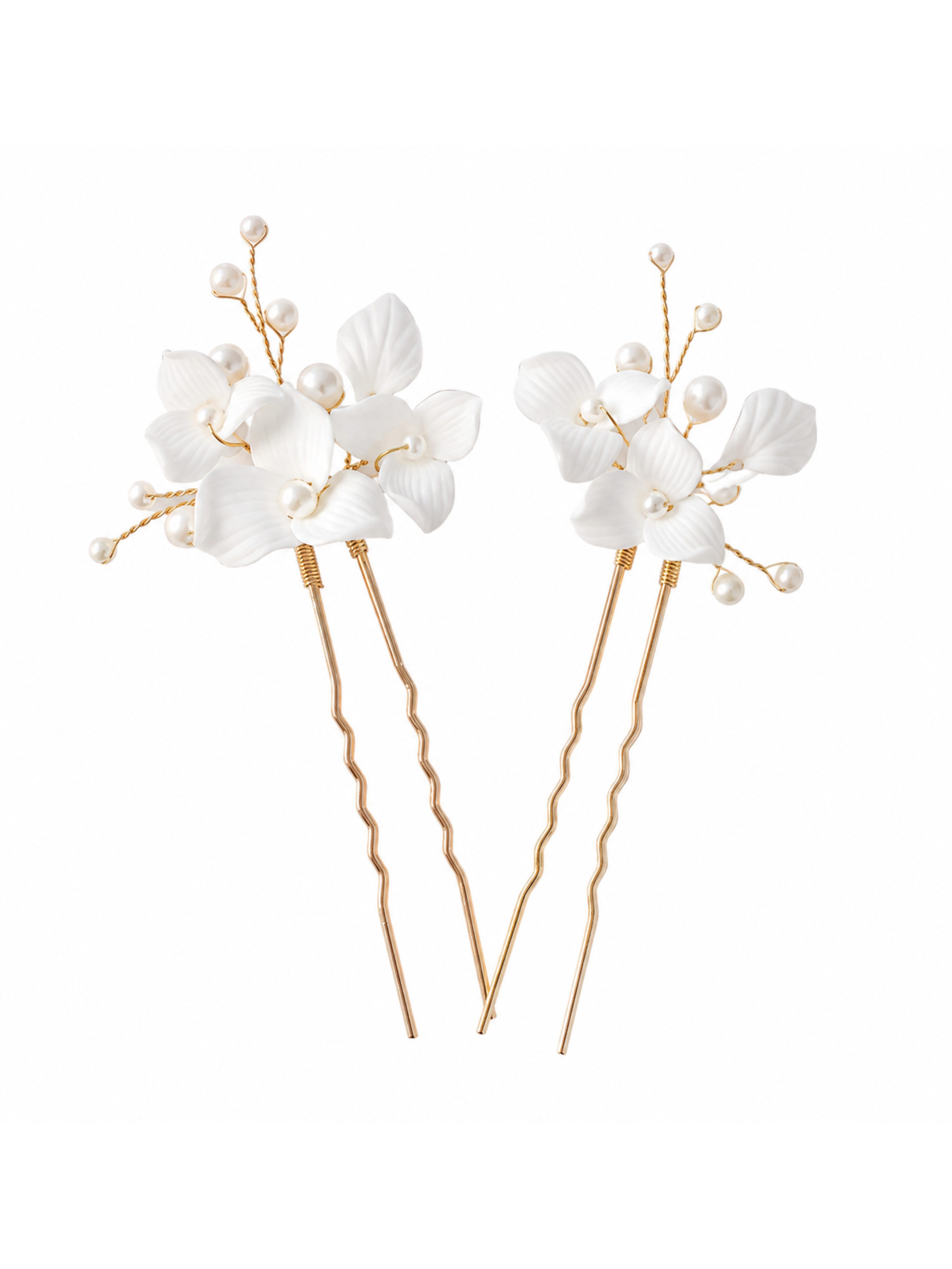 ANNIS WIESBADEN EST. 2021 Haarnadeln Braut Perlen-Haarnadel-Set "Élodie", Brautschmuck, gold oder silber, Set, bestehend aus 2 Haarnadeln