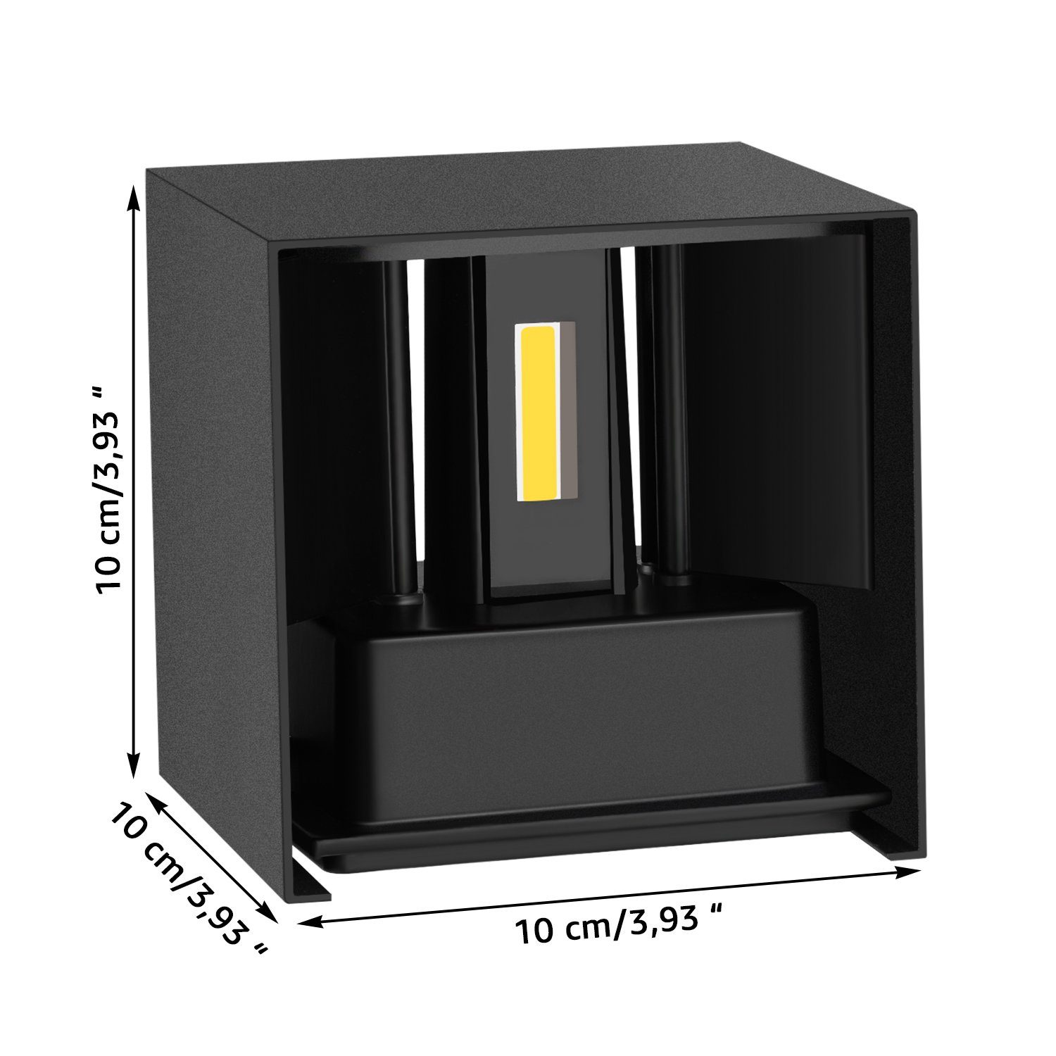 Wandlampe, Warmweiß, Wandleuchte Außen/Innen integriert, Einstellbarer LED fest 1 LED Wandleuchte Abstrahlwinkel, LETGOSPT Stück LED Wandleuchte