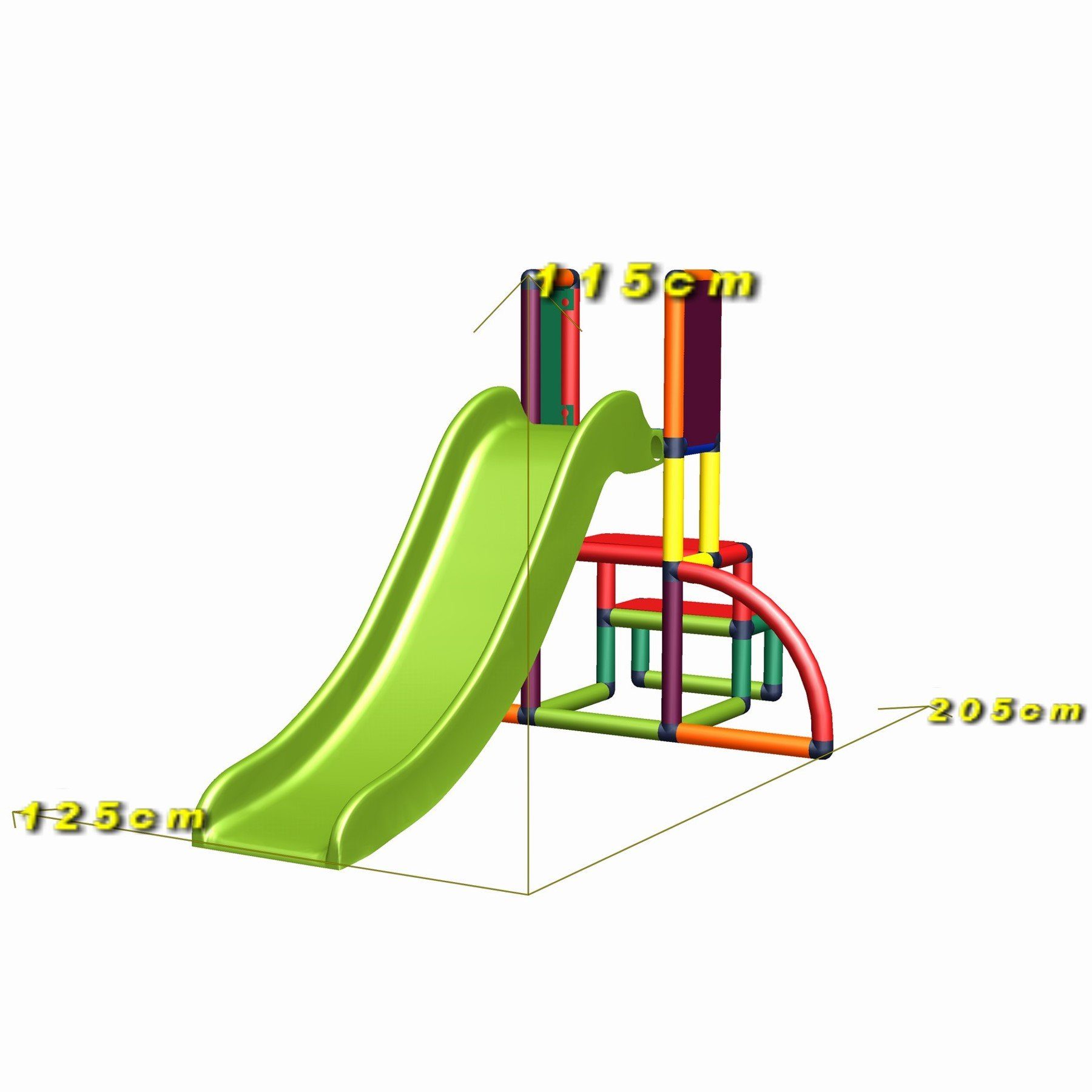 Kunststoff stic 7 Slide (Spar-Set, Meine 154 erste move Multicolor Babyrutsche first Recyclebarer Farben and Rutsche, Indoor-Rutsche ALMA tlg), my Gartenrutsche