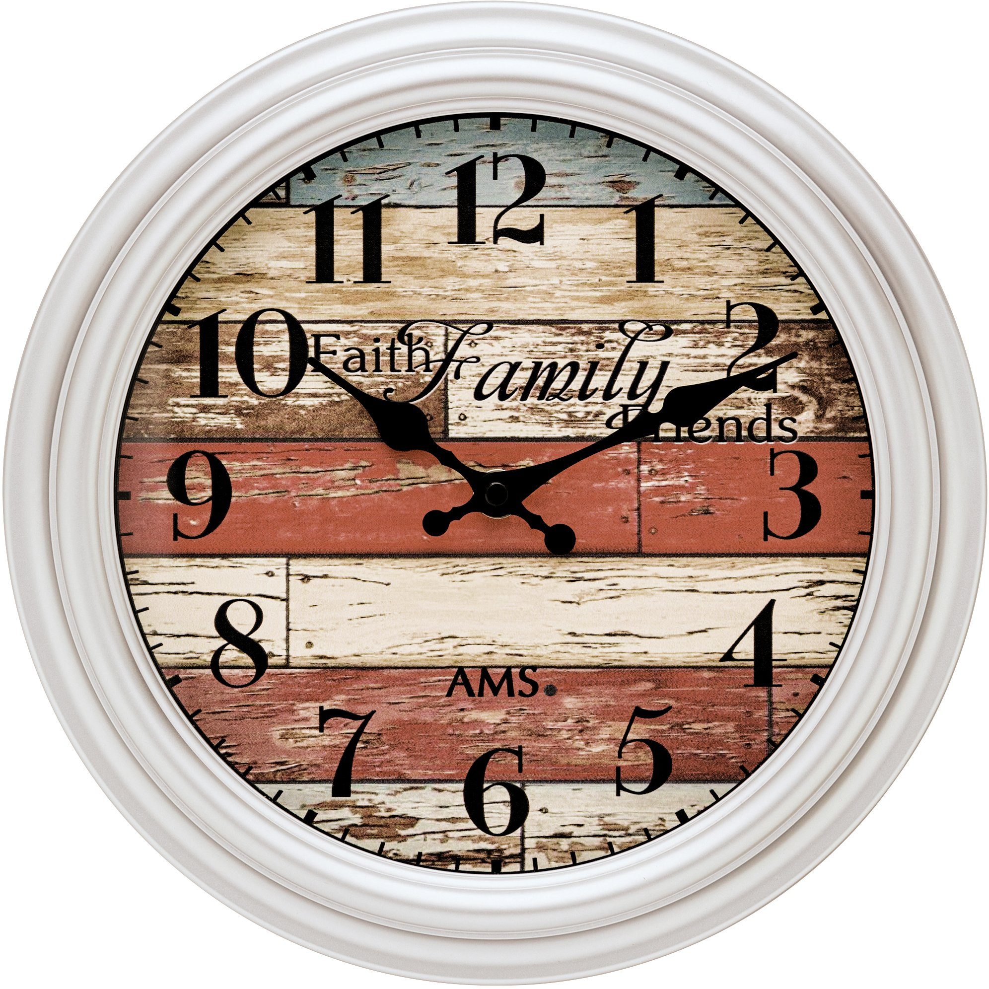 AMS Wanduhr W9618 (Quarzuhr,Wohnzimmer,Esszimmer,Küche,Arbeitszimmer,Büro, Flur)