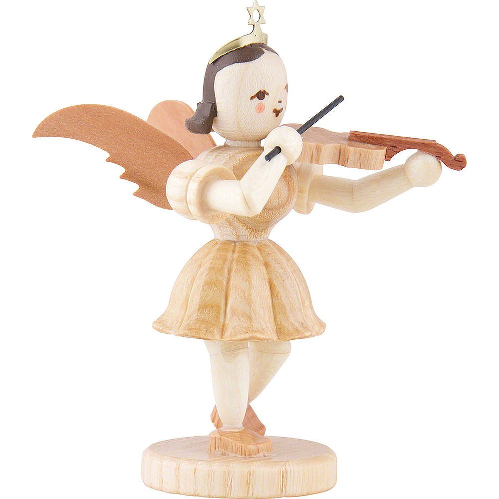 Blank Kunstgewerbe Dekofigur Kurzrockengel mit Violine, natur (6,6cm) von Blank Kunsthandwerk