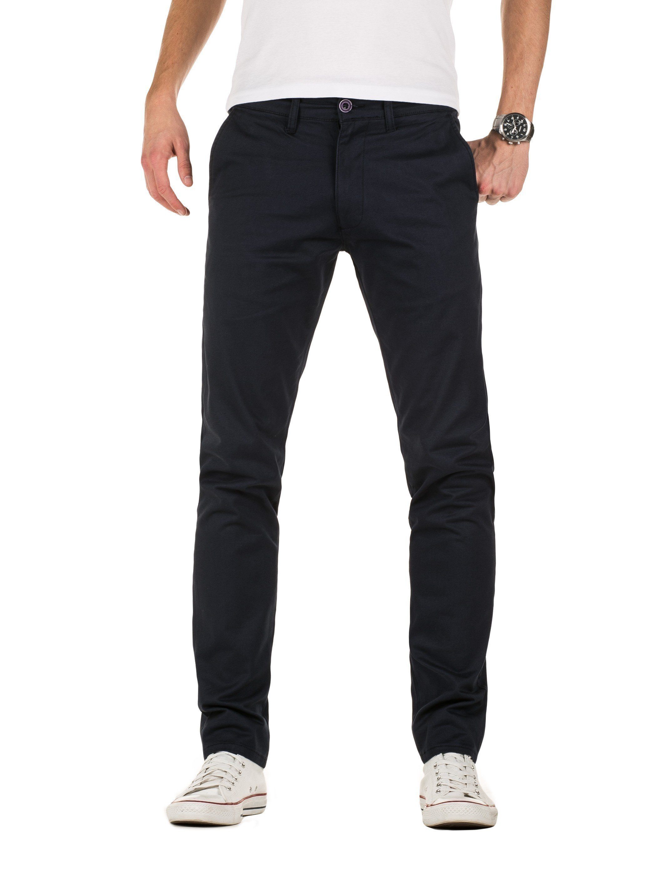 Yazubi Chinohose dark Tragekomfort Chino Blau hohem mit M192 ( 194020) Pants sapphire