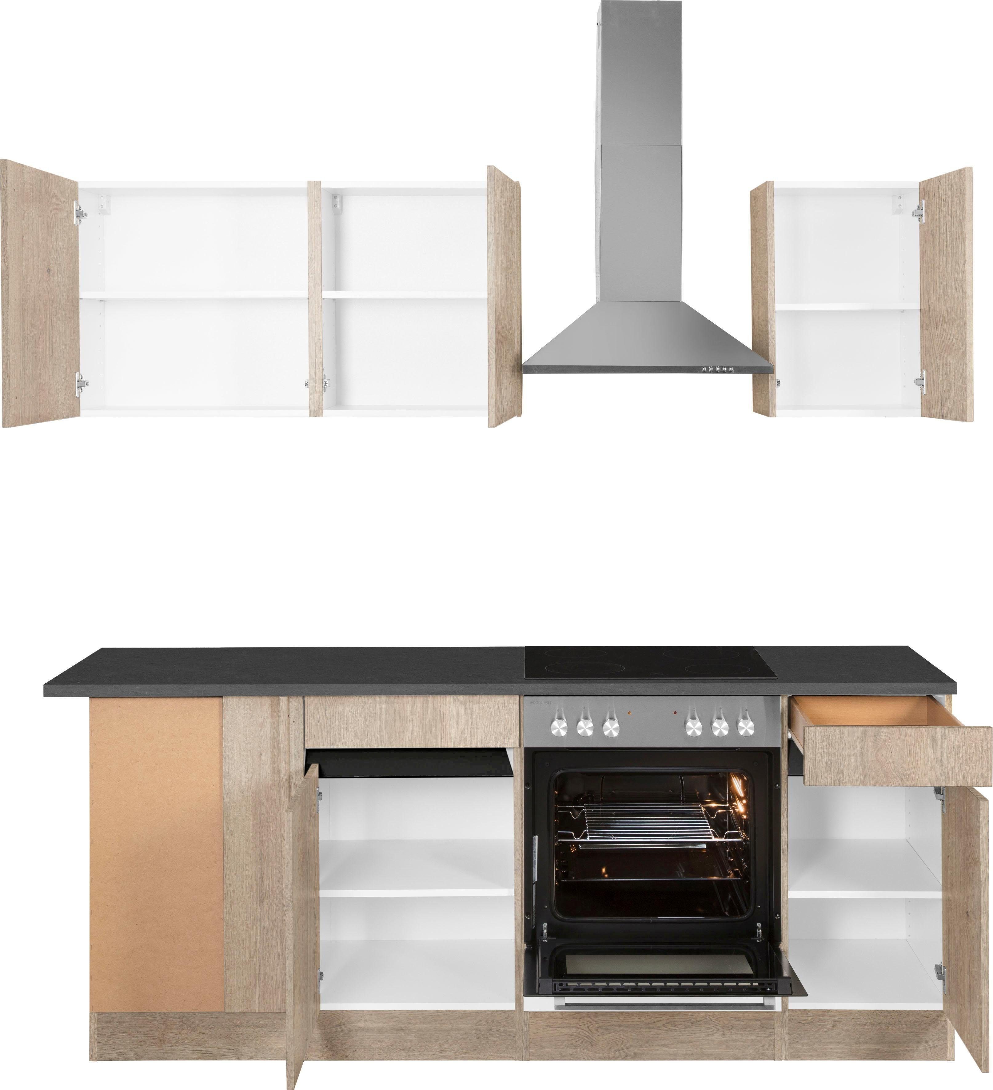 OPTIFIT Küchenzeile Roth, Stellmaße 210x175 cm,wahlweise mit E-Geräten, Push-to-Open-Funktion