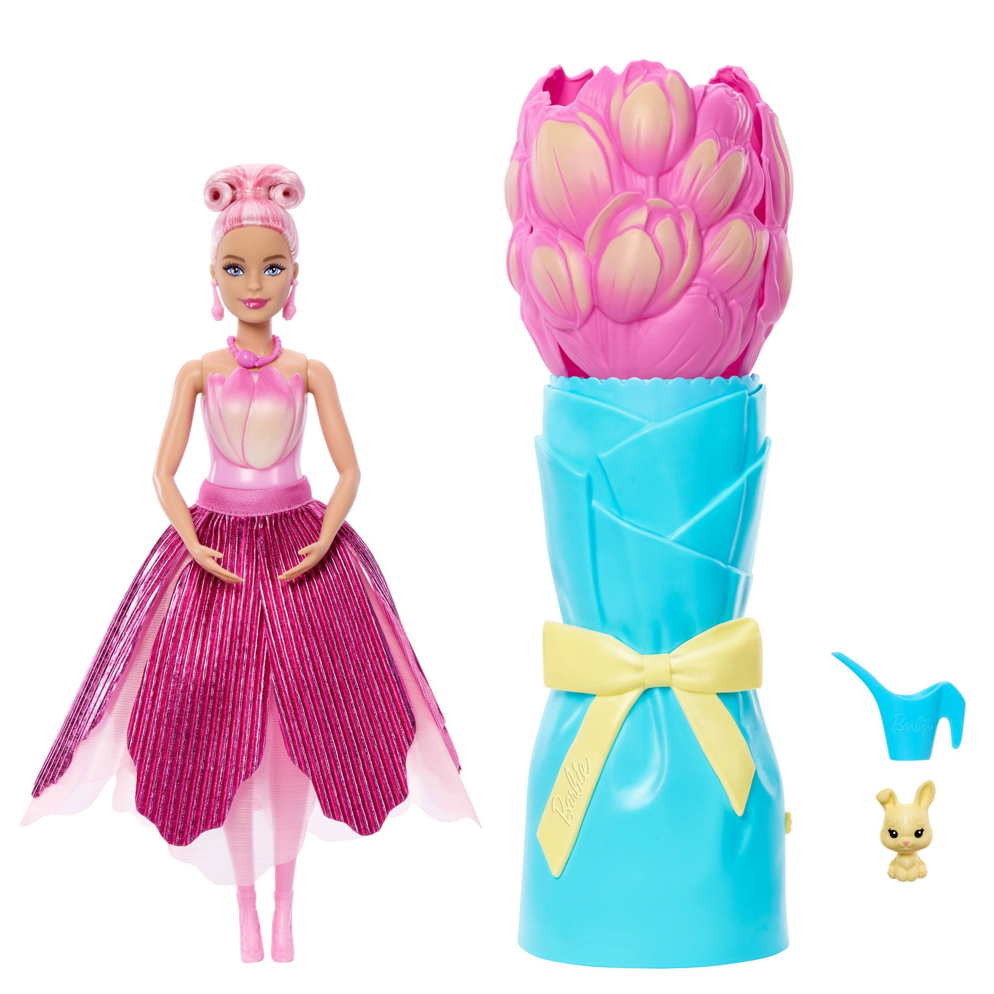 Barbie Anziehpuppe Flower Surprise Puppe - pinke Tulpe, mit Duft