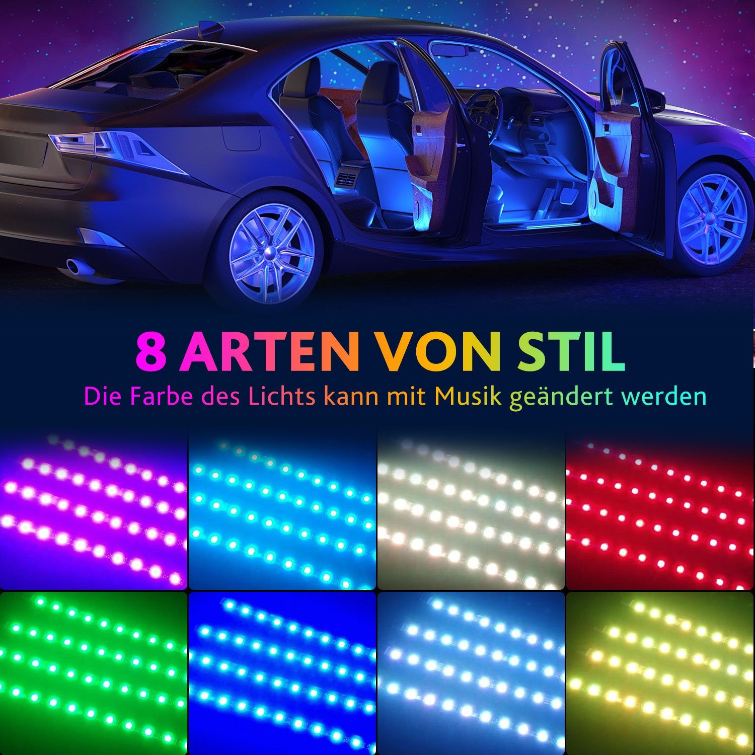 Rosnek LED Stripe 4 Stück, 12cm, günstig online kaufen
