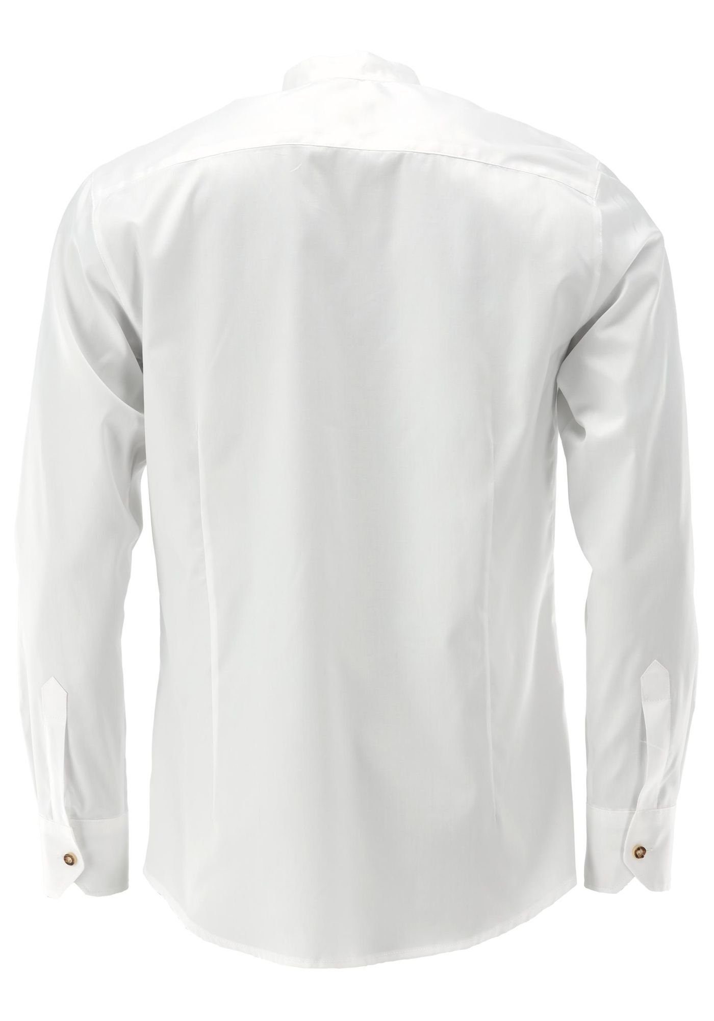 Biesen Clire OS-Trachten Trachtenhemd weiß 2x2 Langarmhemd mit Herren