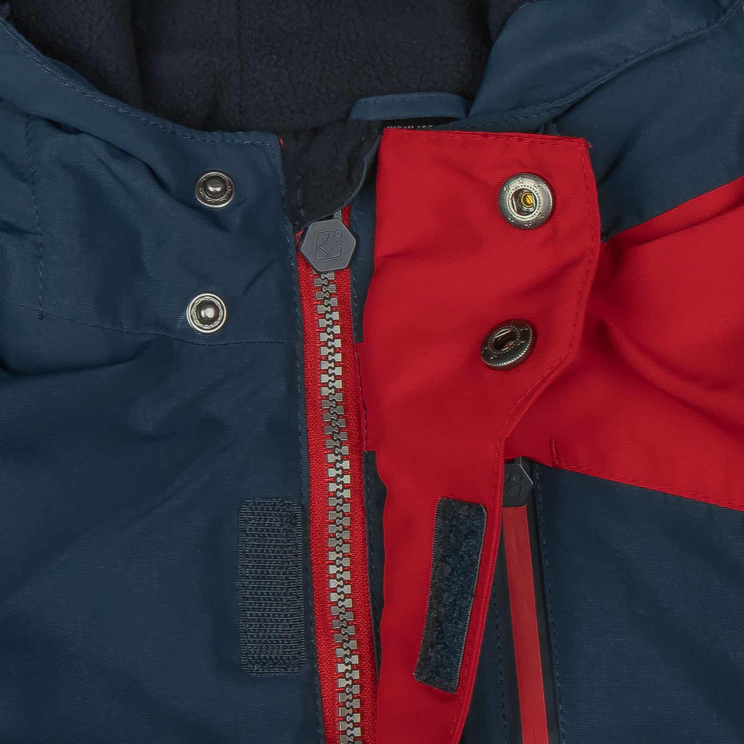 Killtec Snowsuit for Children, Ski Suit, Dark Red/Dark Blue, Fleece Lining - Snow Gaiters on Legs