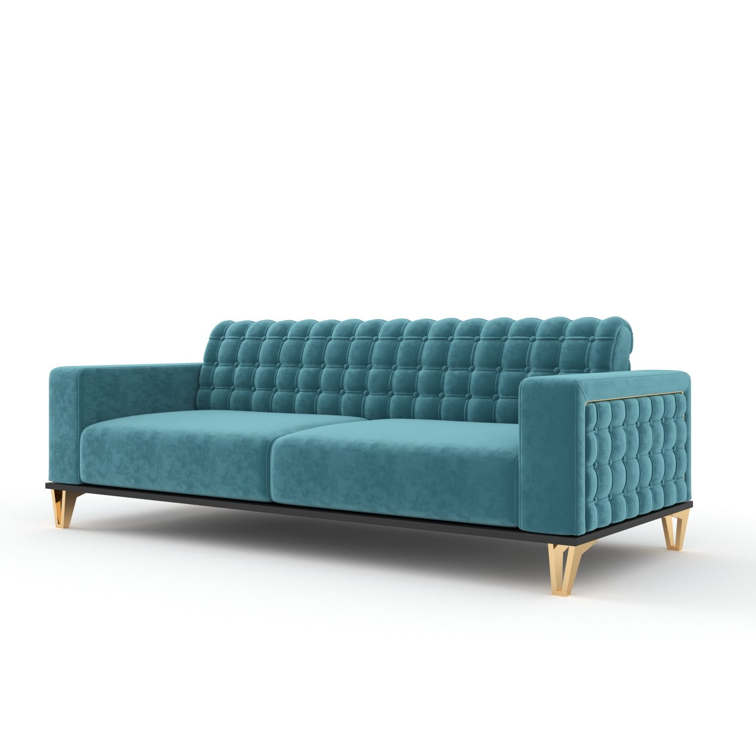 Möbeldreams Chesterfield-Sofa Chesterfield Sofa 3er Sofa * Schlaffunktion * Modern *GRATIS-KISSEN*