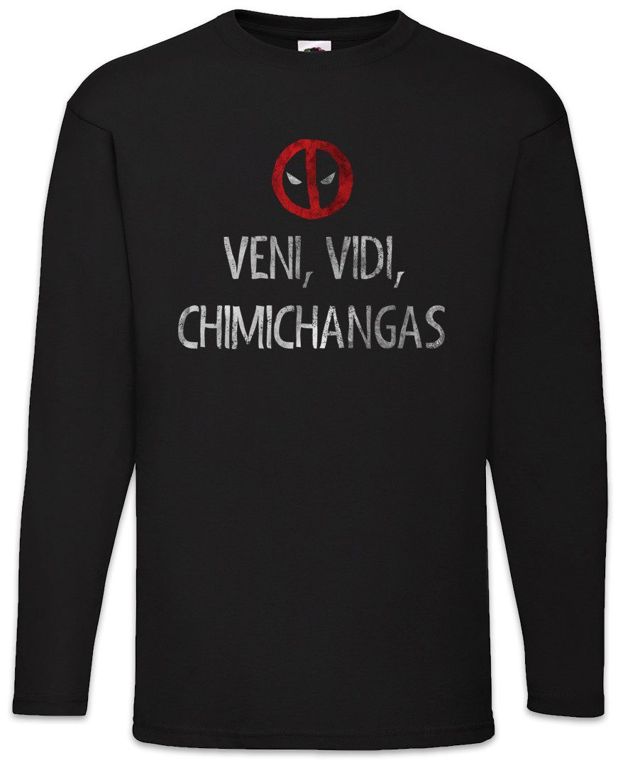 Langarmshirt Veni Vidi Chimichangas Langarm T-Shirt Mutant Mask Maske Deadpool Fun