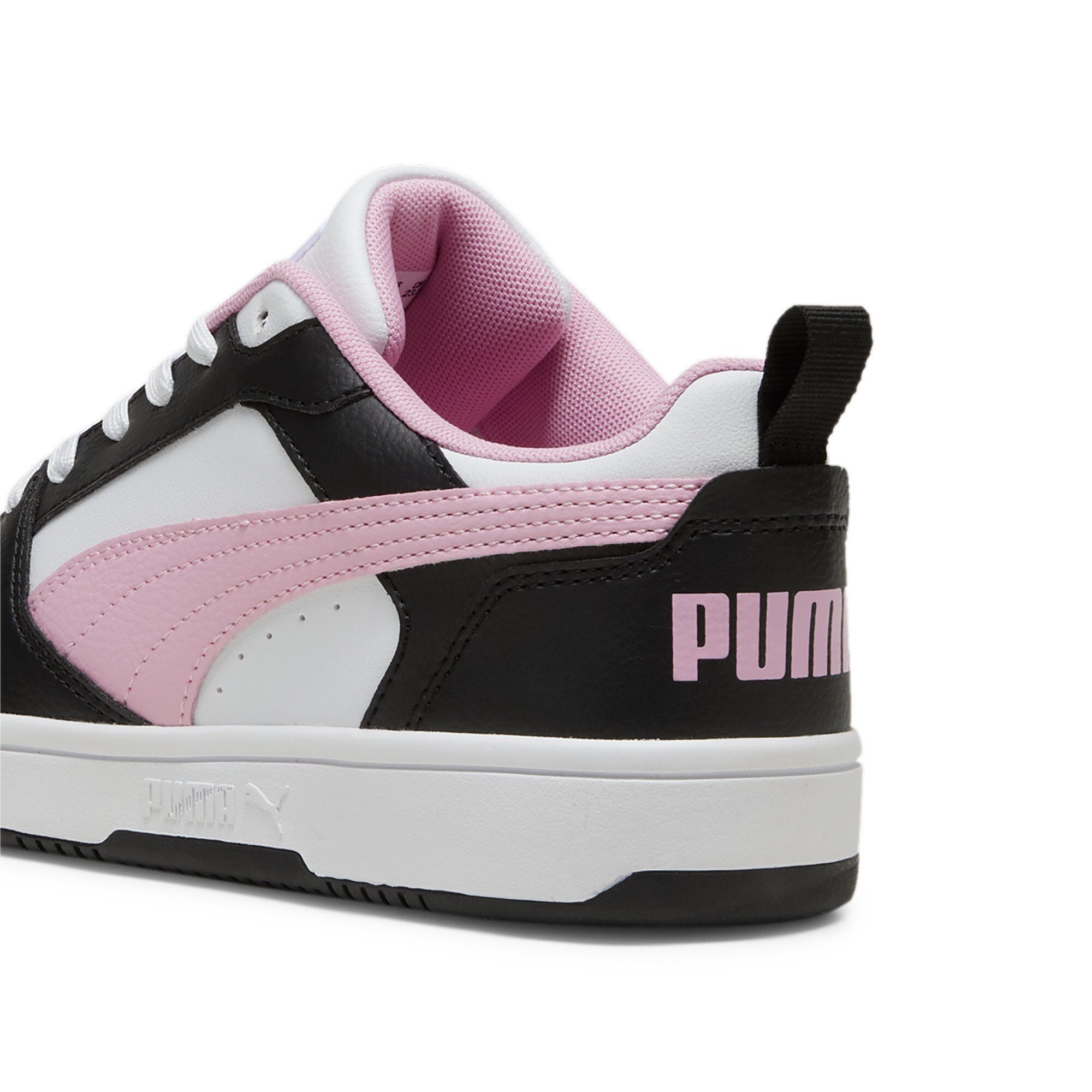 PUMA Rebound Pink Black Lilac Sneakers Low Sneaker Erwachsene V6 White