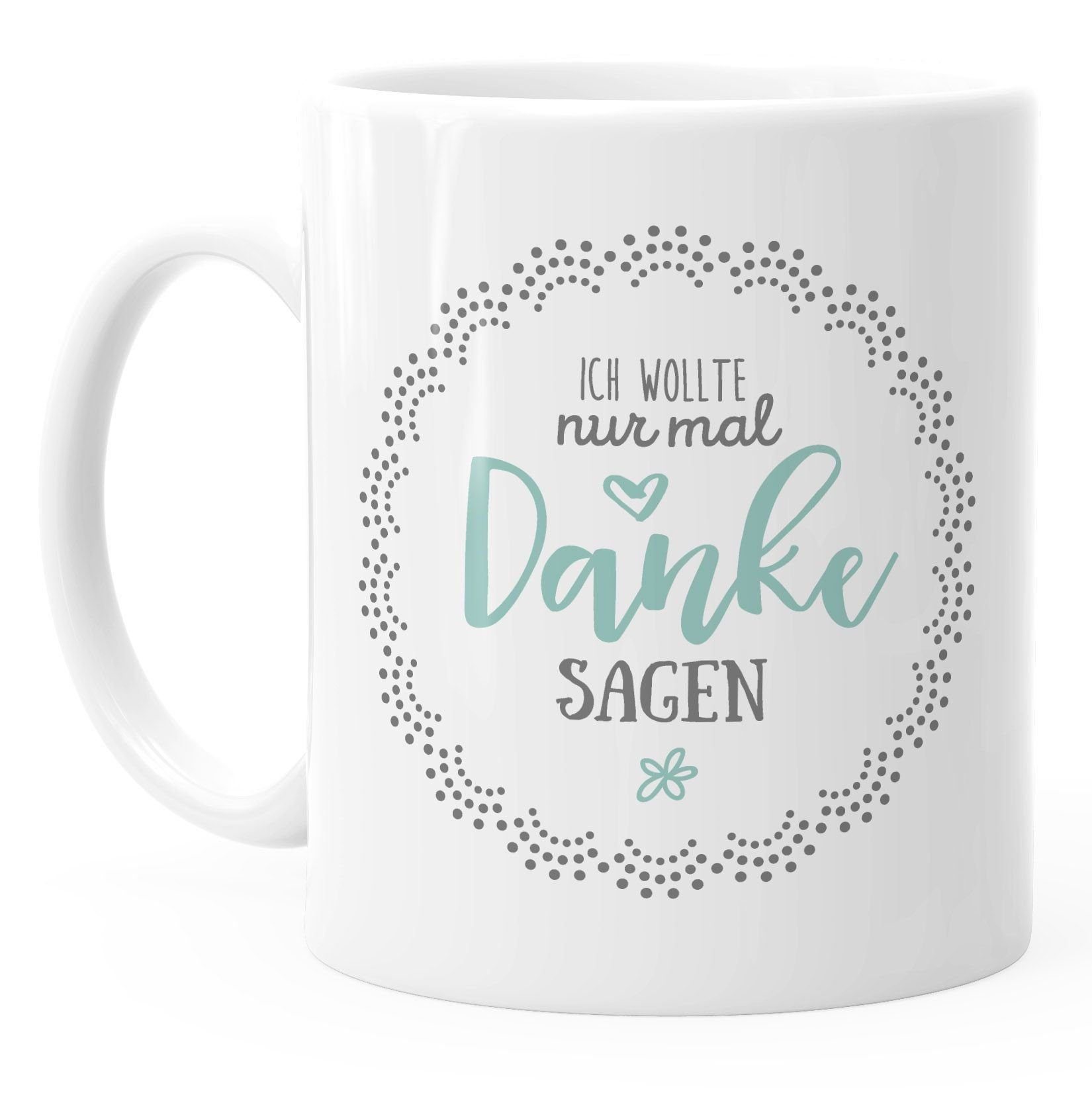 MoonWorks Tasse Kaffee-Tasse Muttertag Ich wollte nur mal danke sagen Geschenk Spruch Muttertagsgeschenk Geschenk für Mama MoonWorks®, Keramik