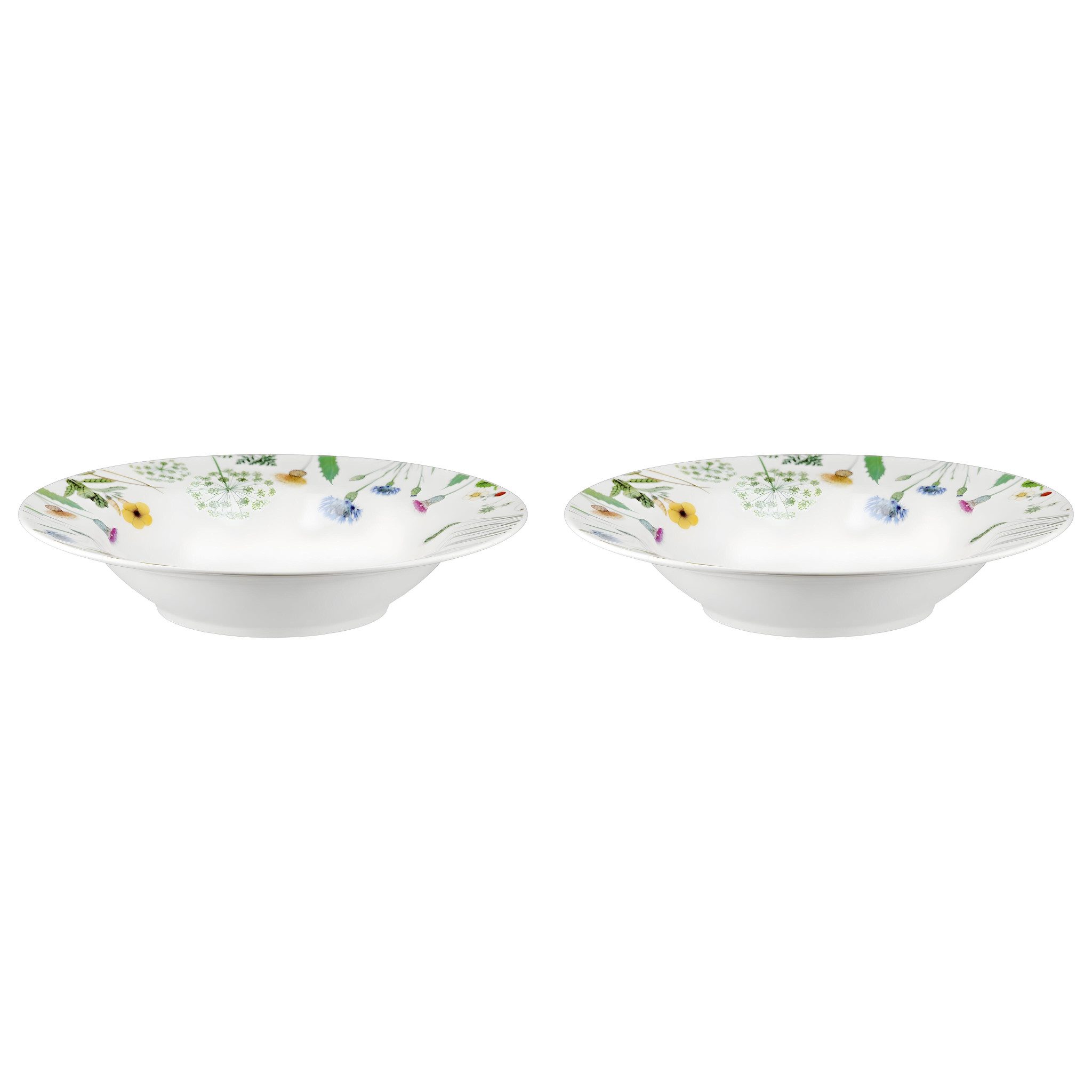 GILDE Suppenteller 2 x Suppenteller rund Wild Flowers Pastateller