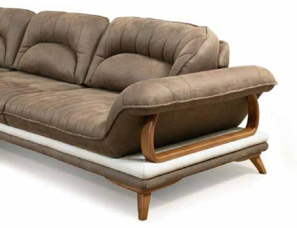 in Ecksofa Made Couch Wohnlandschaft Stoff Garnitur Ecksofa Polster Ecksofa Luxus, JVmoebel Europe