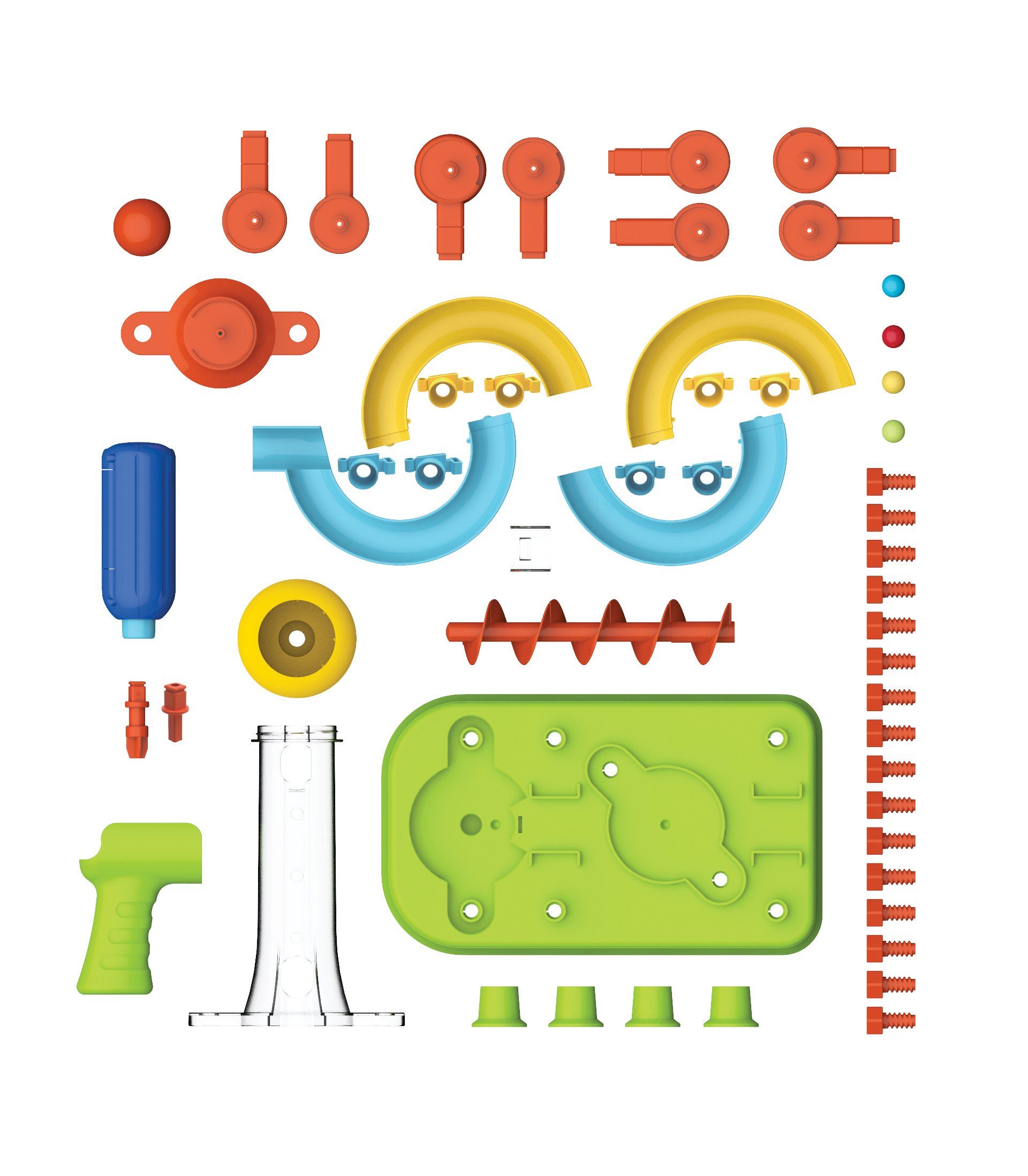 Edu-Toys Experimentierkasten JS022 MINT Kugelbahnbausatz mit elektrischer Hebeschraube, (55-tlg)