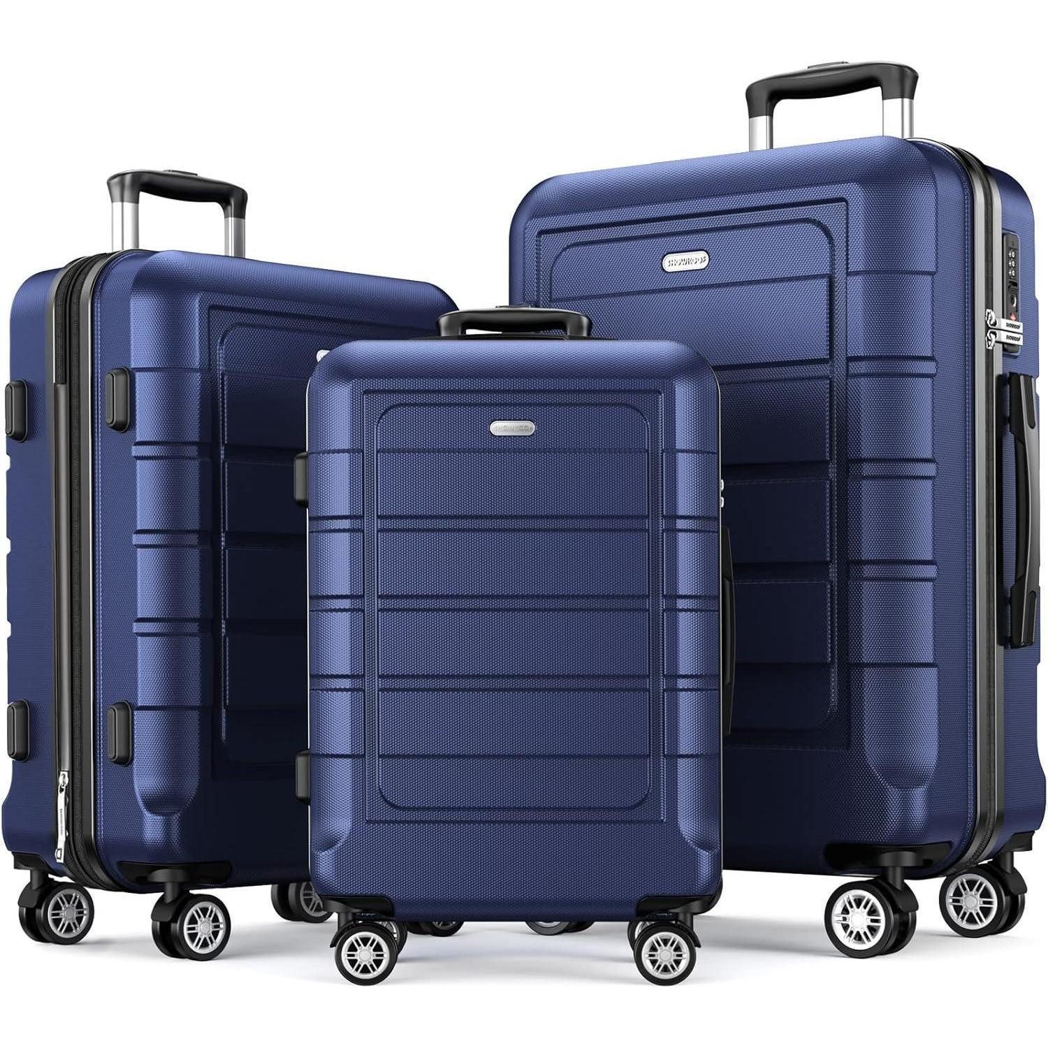 Kofferset 3tlg Kofferset Hartschale ABS+PC Erweiterbar Reisekoffer TSA-Schloss 4
