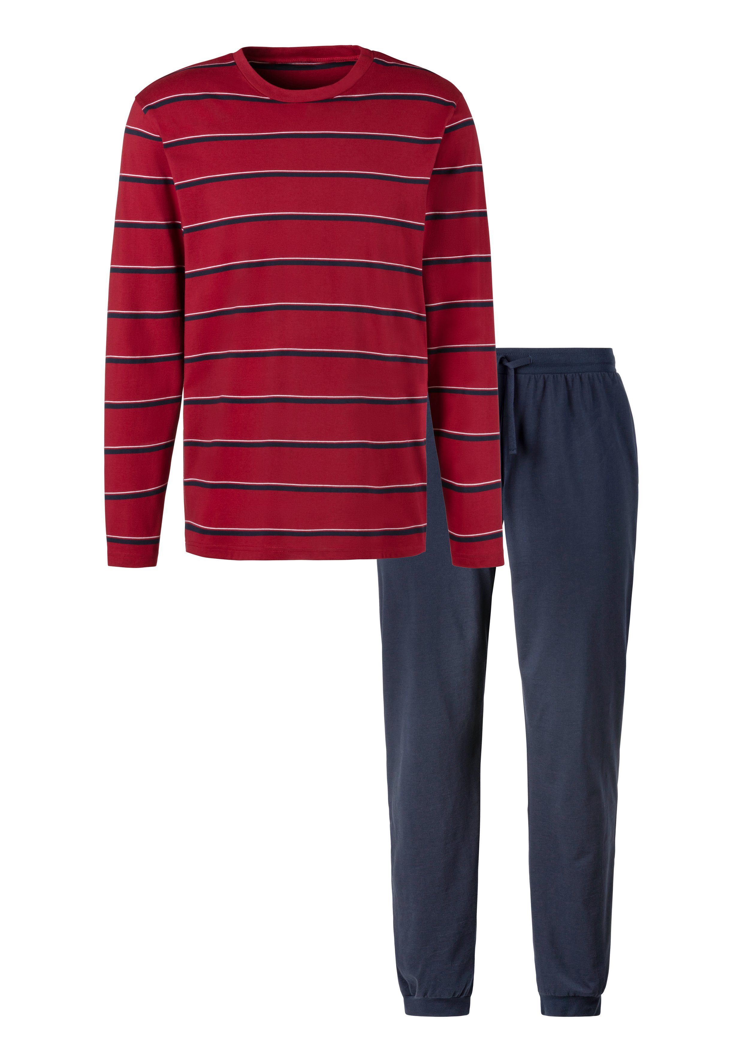 H.I.S Pyjama (2 tlg., 1 Stück) Schlafanzug mit garngefärbten Streifen günstig online kaufen