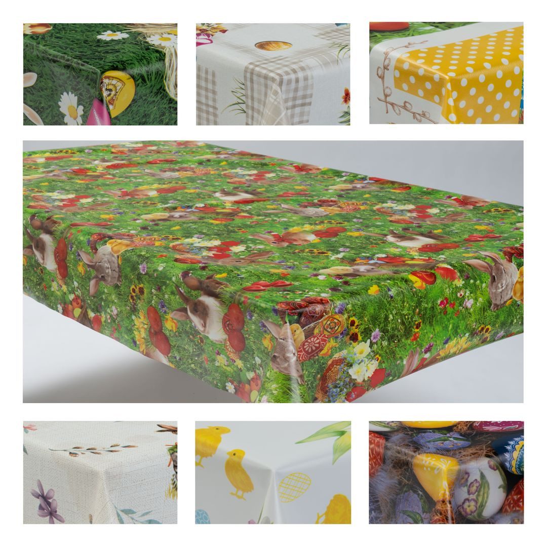 laro Tischdecke Wachstuchtischdecke Oster Mix PVC Eckig