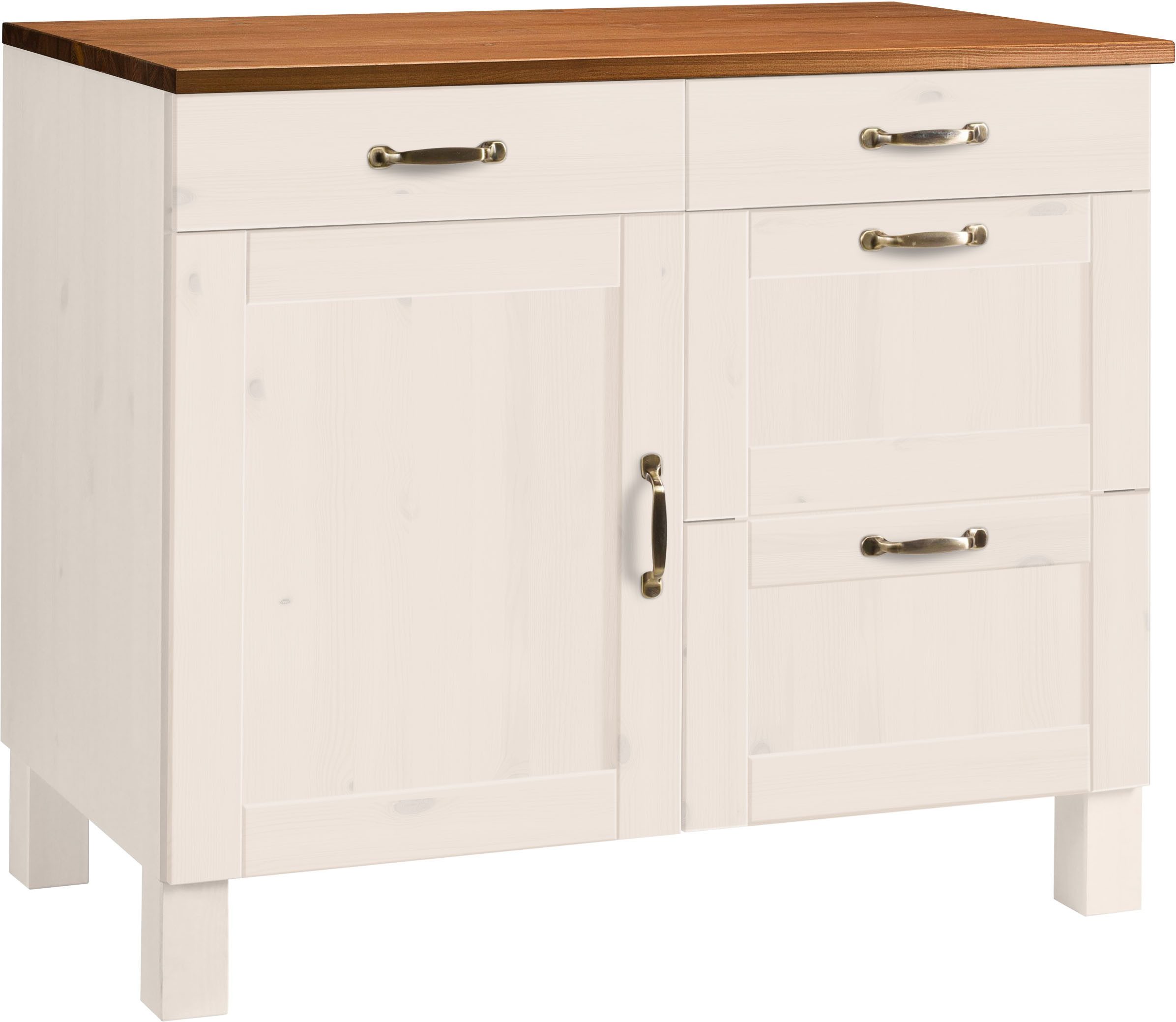 Home affaire Unterschrank Alby Breite 100 cm, 1 Tür, 4 Schubladen