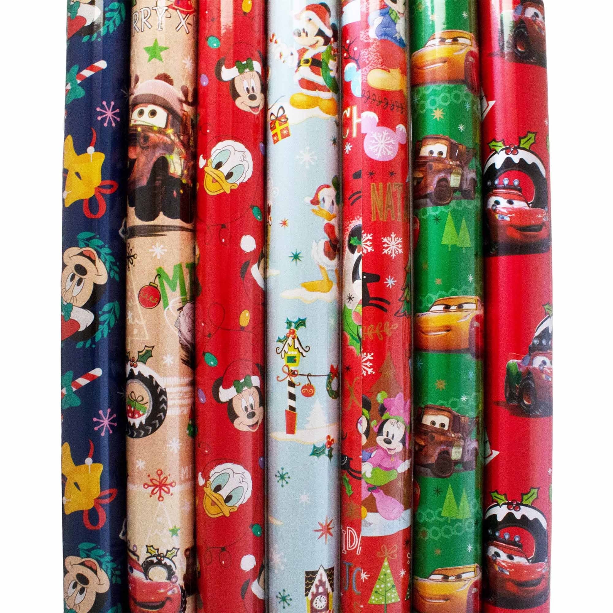 Annastore Geschenkpapier 5 Rollen Geschenkpapier Kinder Motive Disney Weihnachtspapier Junge | Geschenkpapier