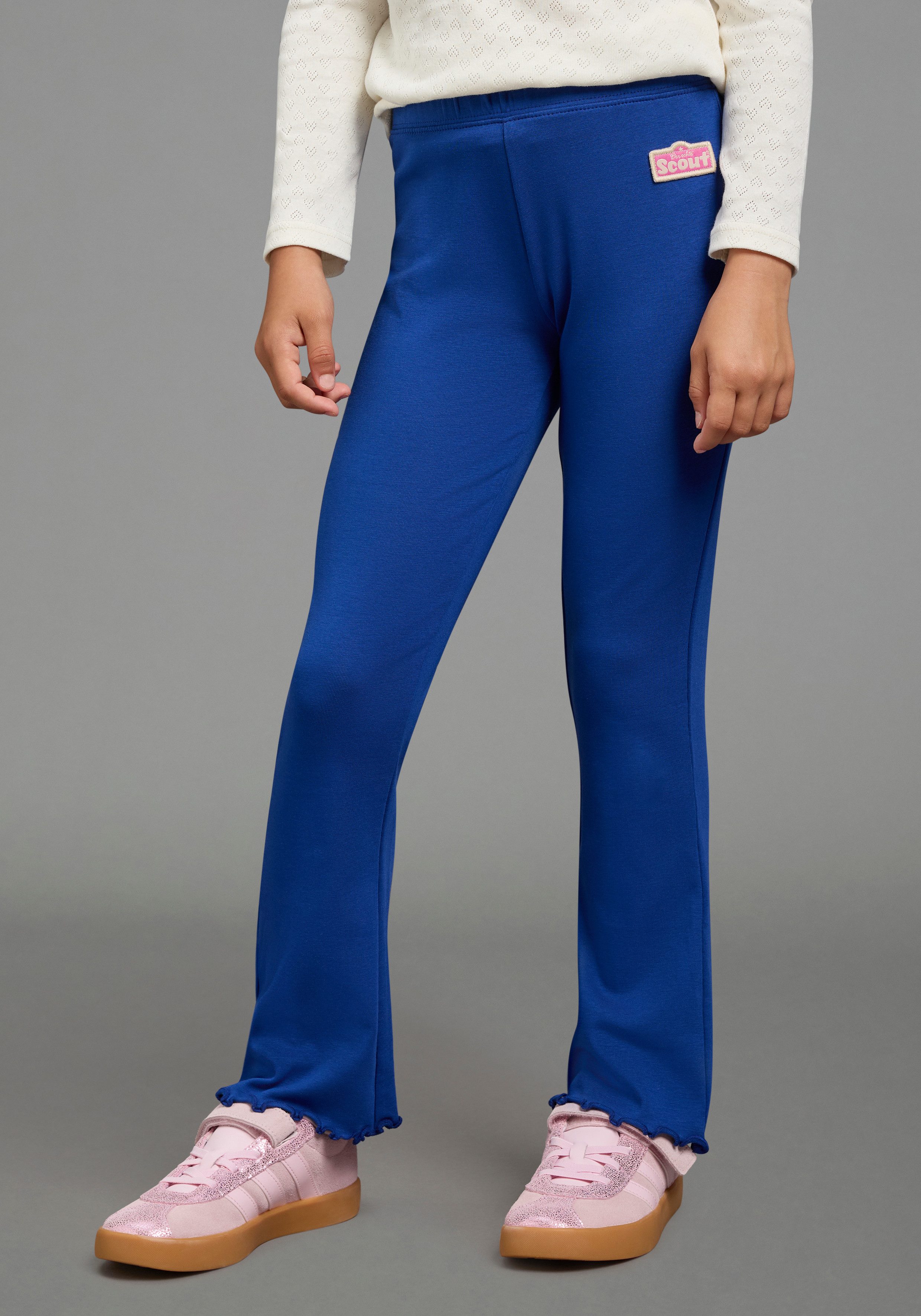 Scout Schlaghose 3er Packung Schlag-Leggings - NEU von SCOUT (Packung, 3) ausgestellte Passform, für Mädchen, mit Badge-Applikation